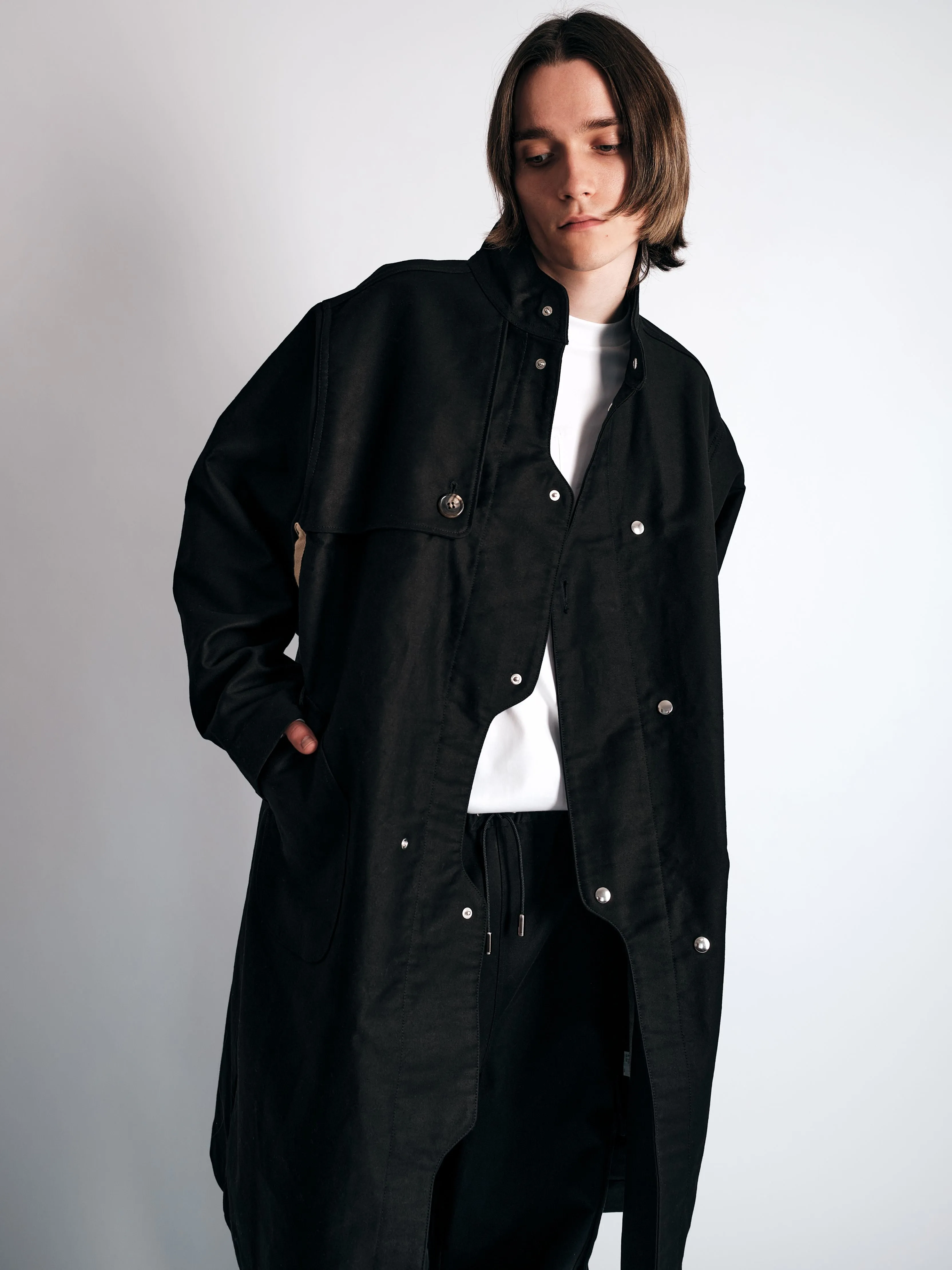 003/3dimension Coat Black