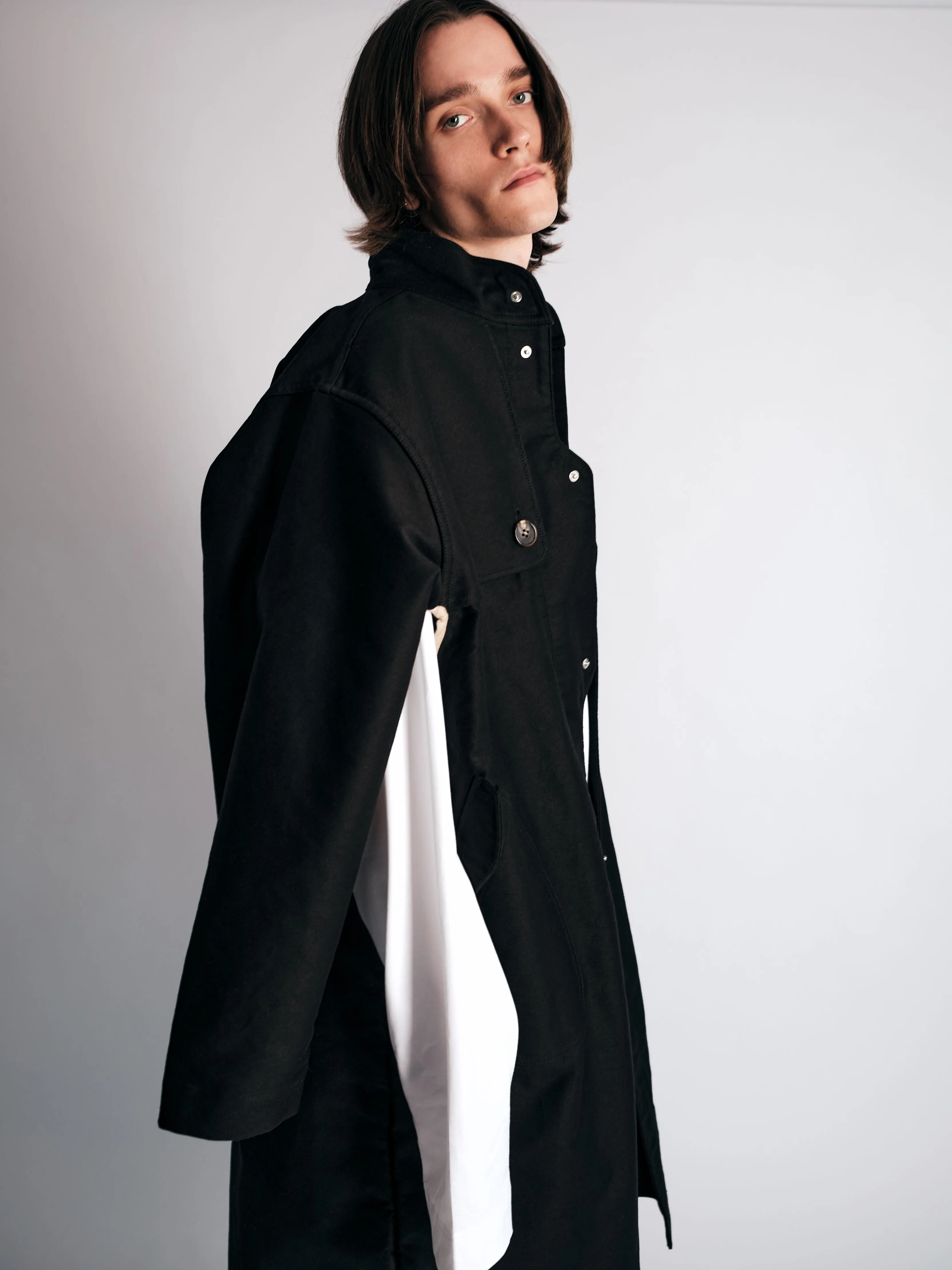 003/3dimension Coat Black
