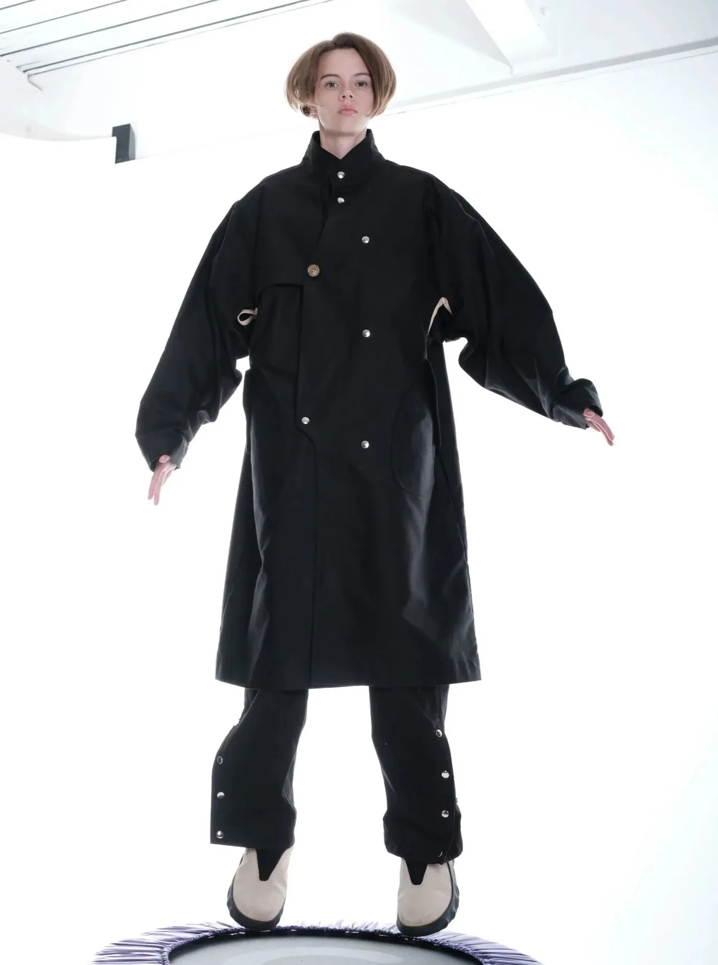 003/3dimension Coat Black