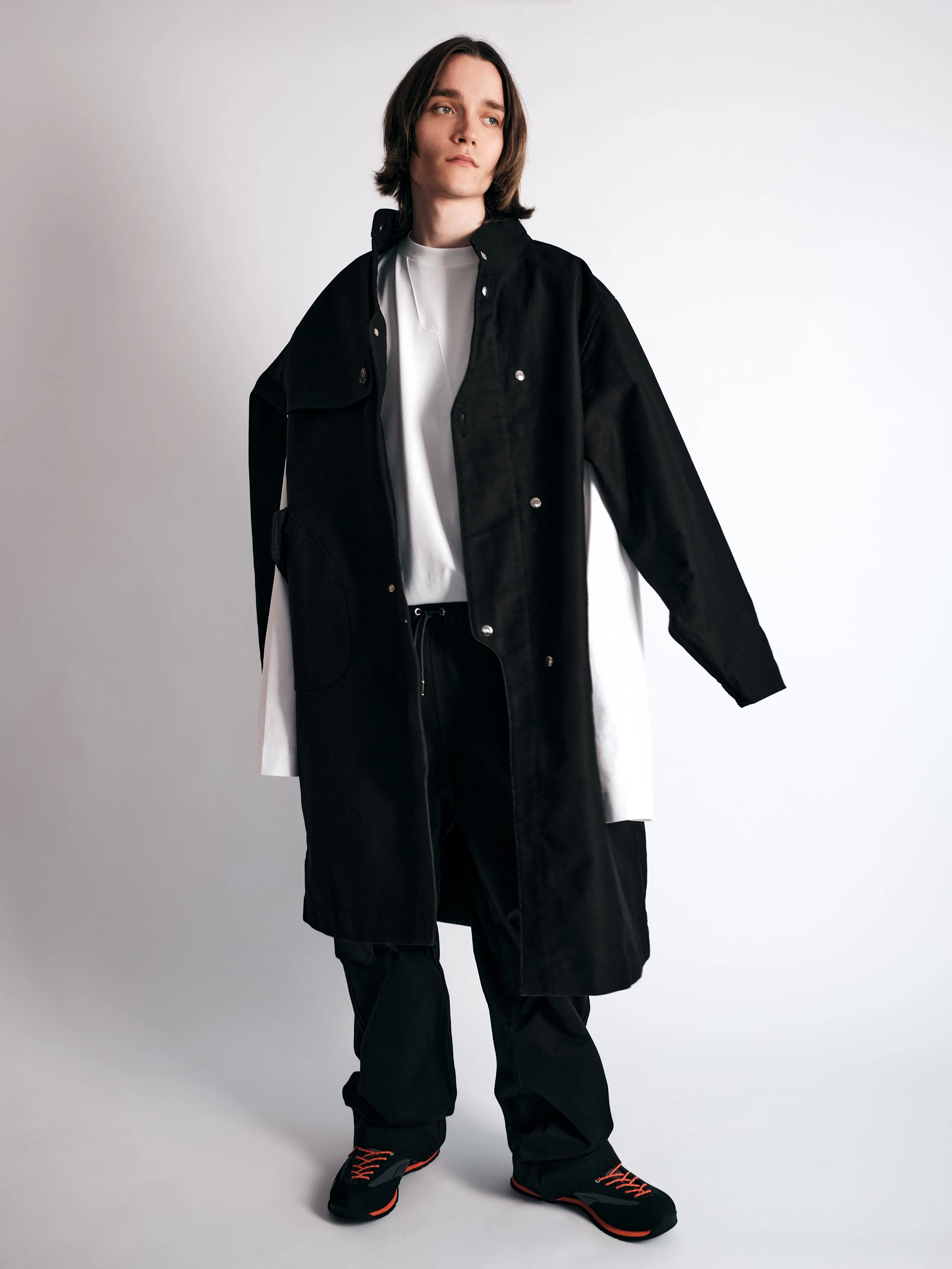 003/3dimension Coat Black
