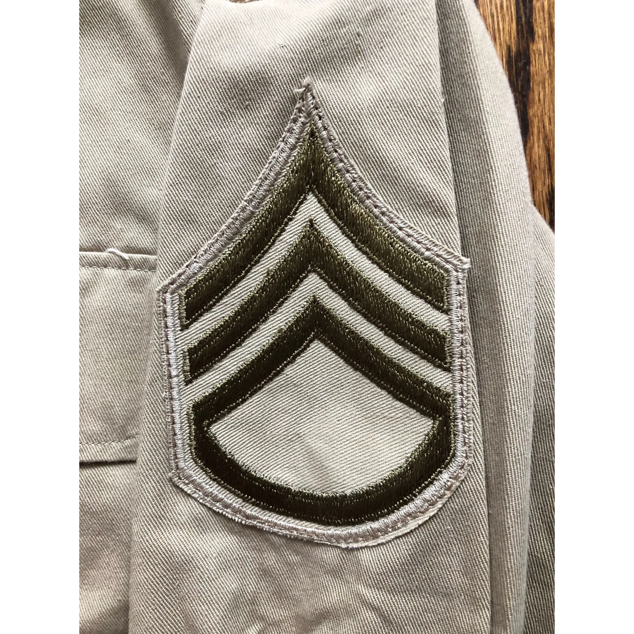 1965 Khaki Staff Sergeant Officer Dress Shirt 2nd Army