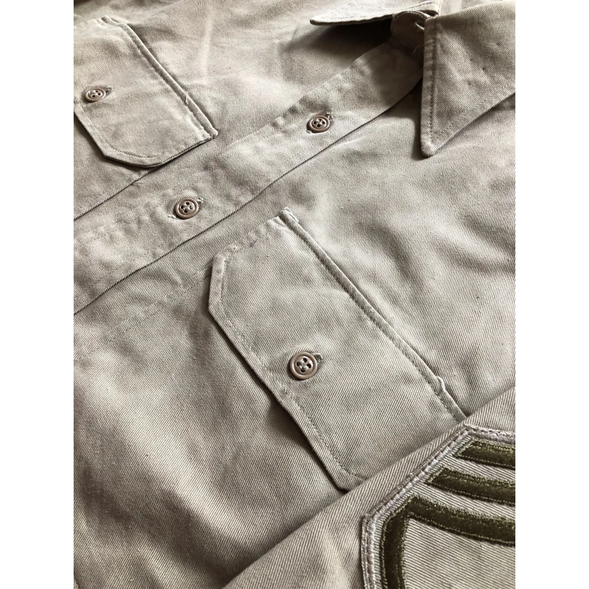 1965 Khaki Staff Sergeant Officer Dress Shirt 2nd Army