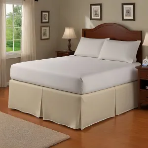 25 Inches Drop Bed Skirt Solid Ivory Egyptian Cotton