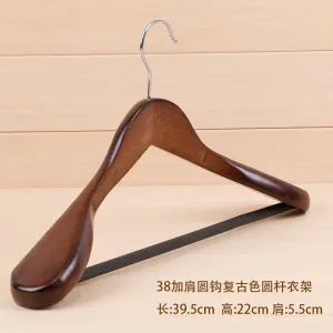 5 Pack Wooden Jacket Clothes Coat Suit Hangers with Extra Wide Shoulder Smooth Deluxe Aromatic Natural Cedar   MX24013101