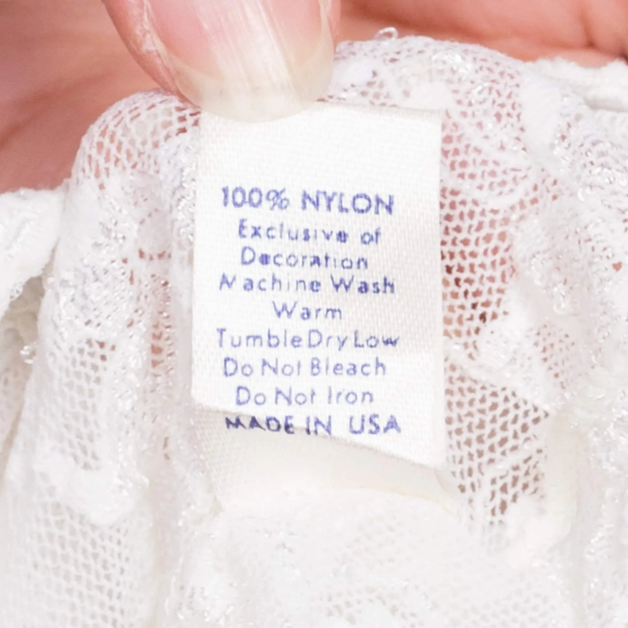 80s Sheer White Lace Teddy - Petite Small