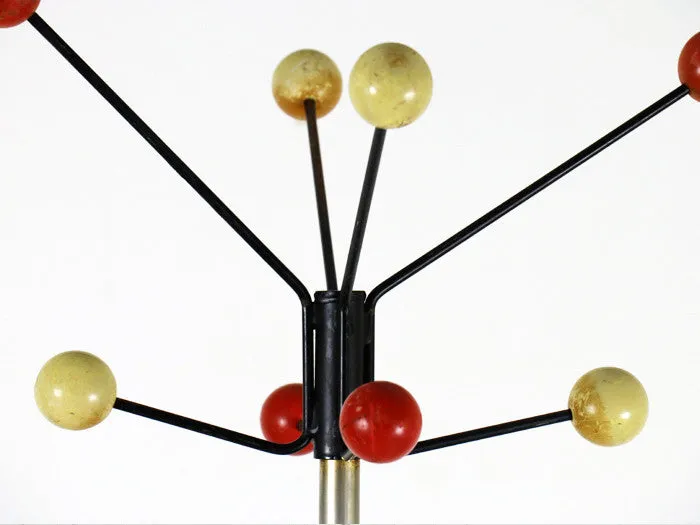 Atomic 1950's coat stand with tripod base