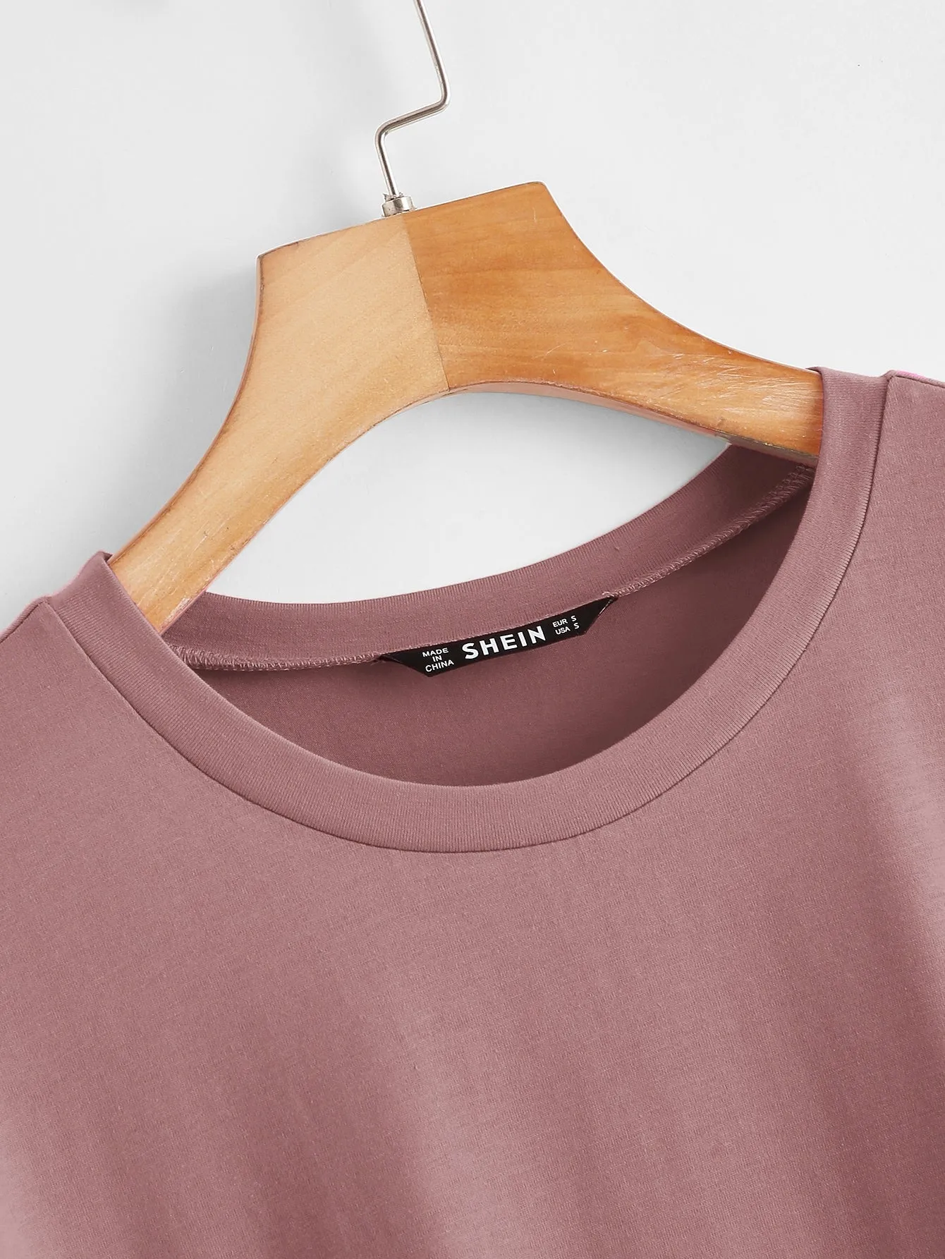 BASICS Cotton Rolled Cuff Solid Tee Dress