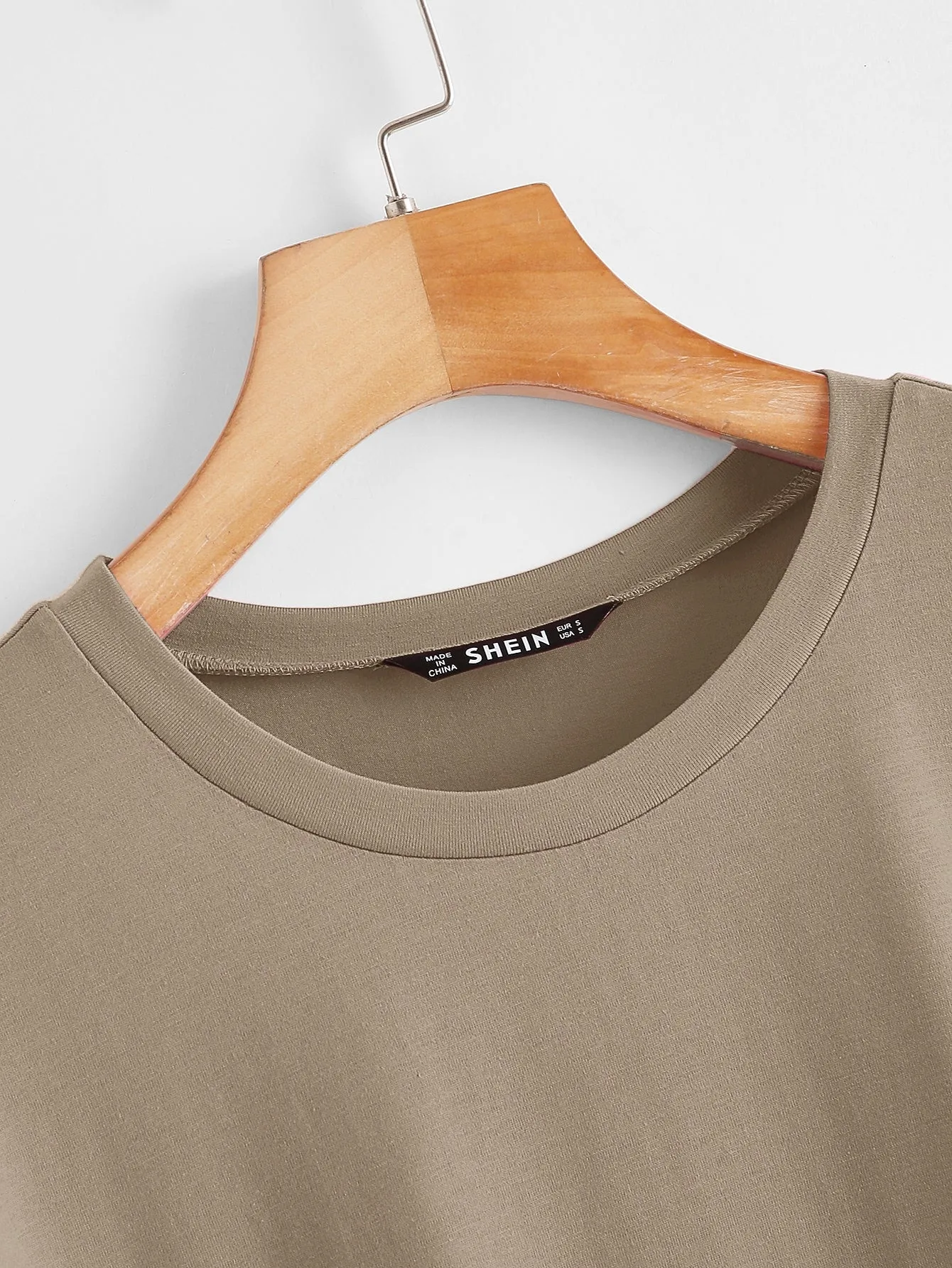 BASICS Cotton Rolled Cuff Solid Tee Dress