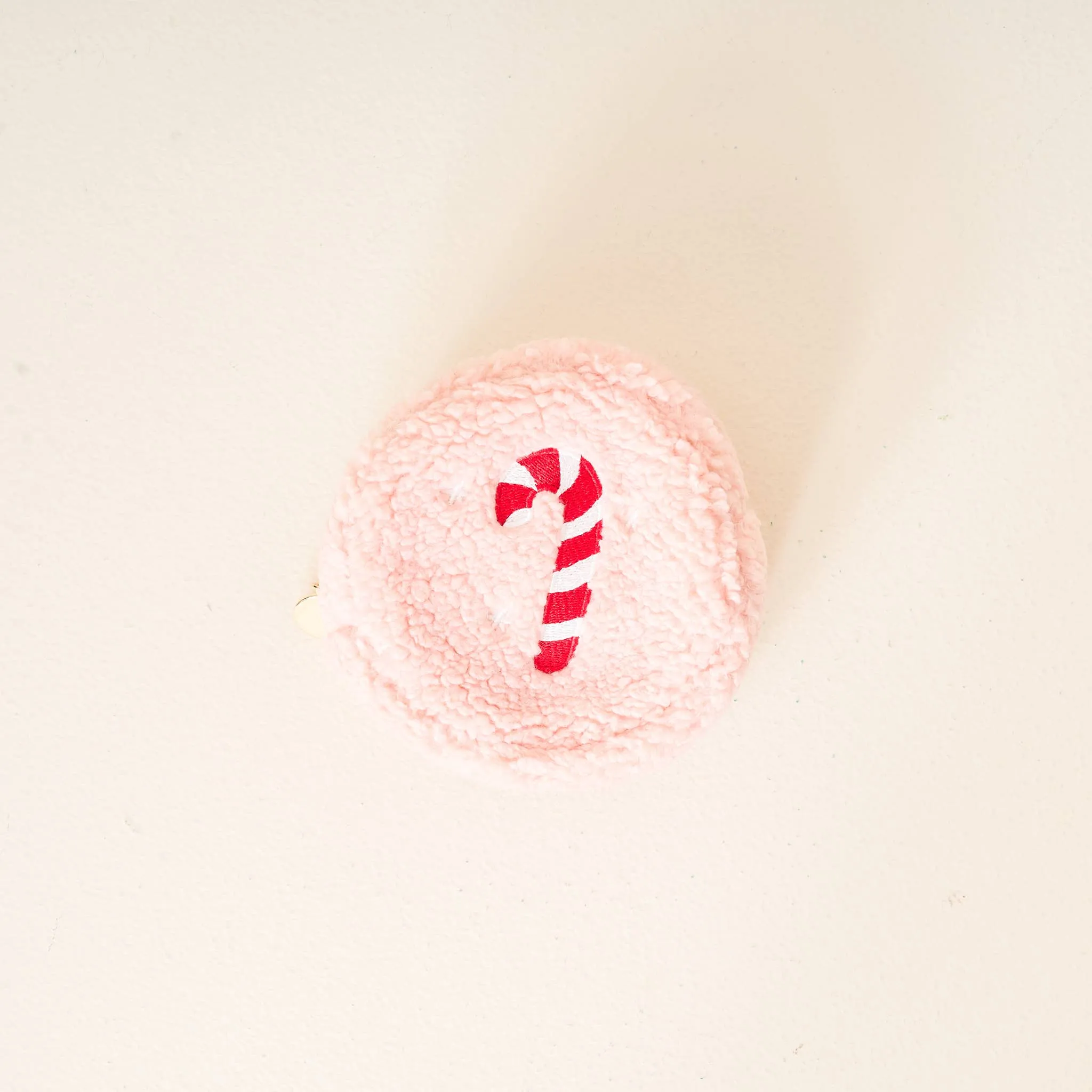 Candy Cane Circle Teddy Pouch