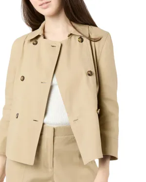 Casey Peacoat (Khaki Stretch Cotolino)