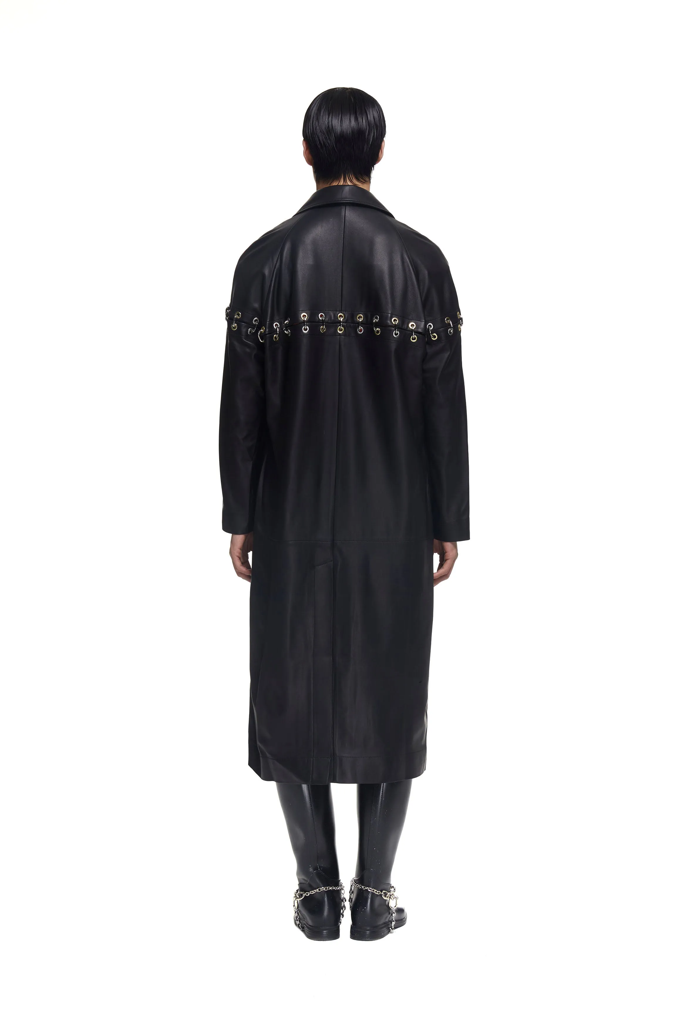 Chainlock Leather Coat