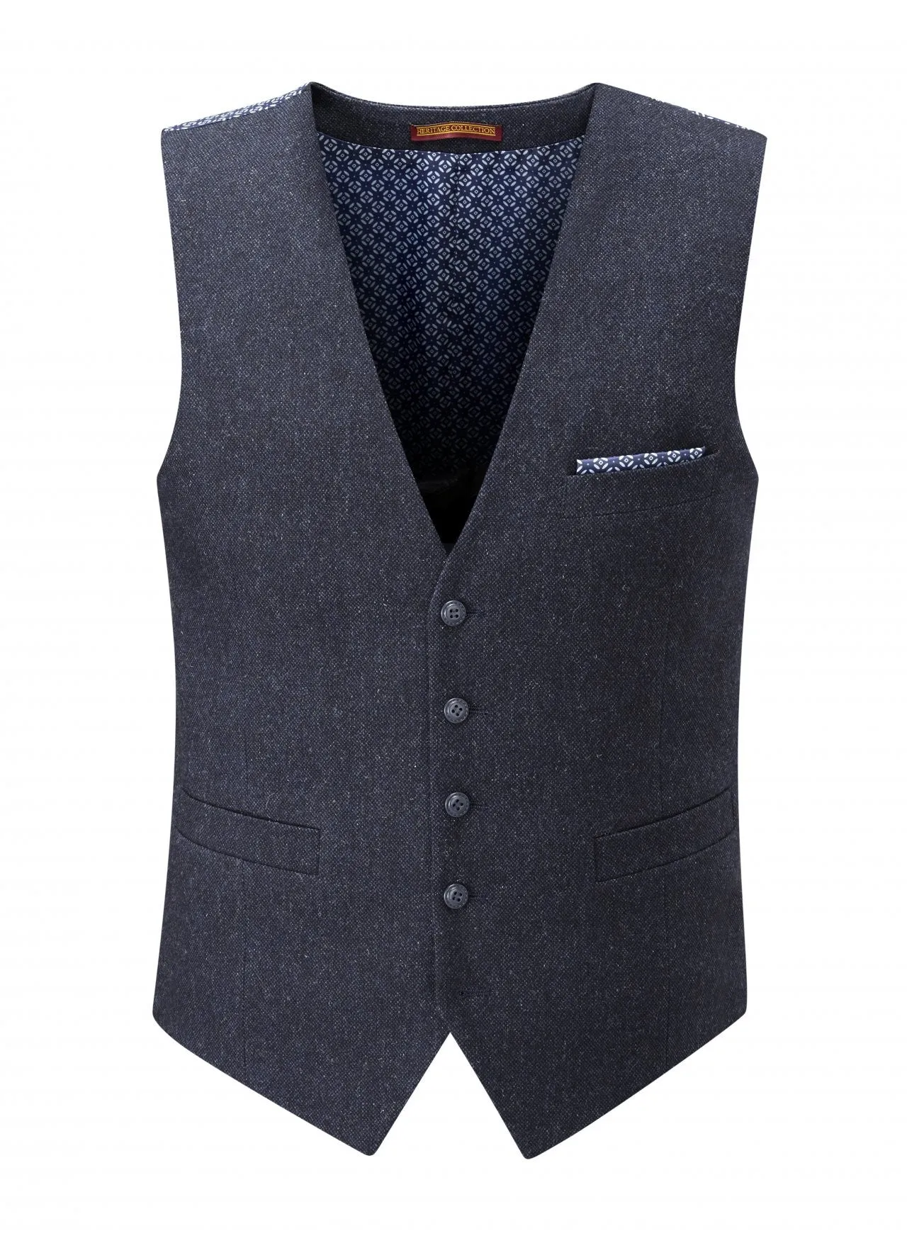 Dalton Navy Donegal Waist Coat