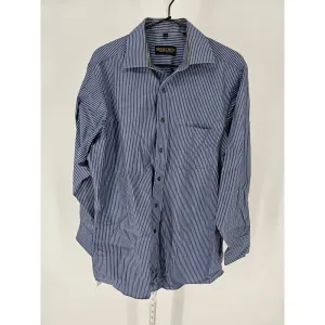 Donald Trump Signature Collection mens Sz 15 1/2 32/33 Cotton Dress Shirt Blue