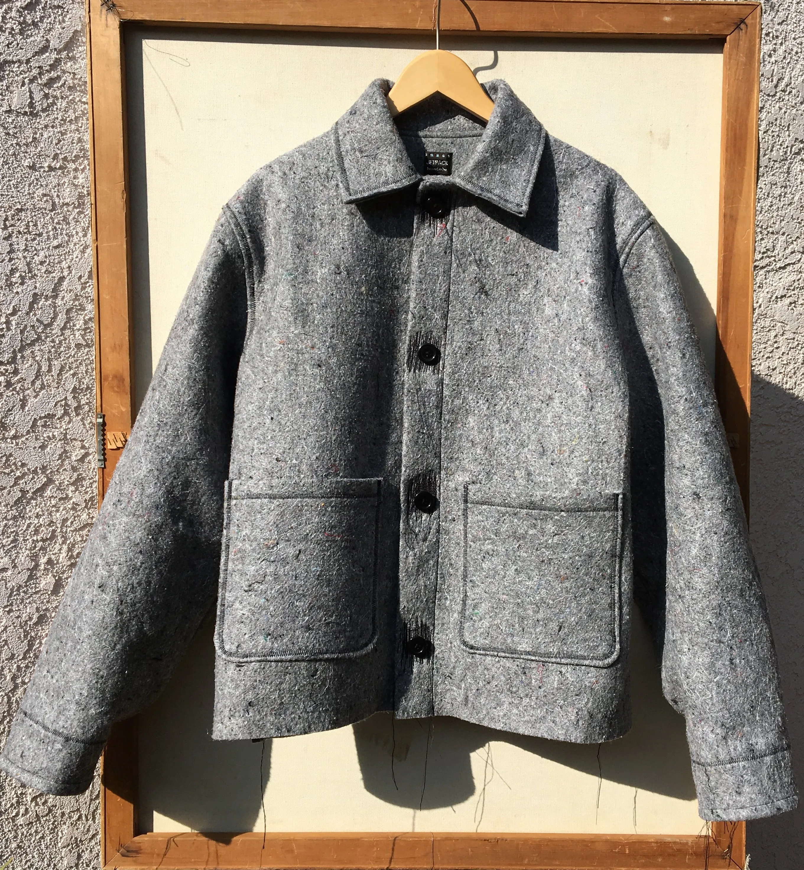 Grey Recycled Fiber Coat
