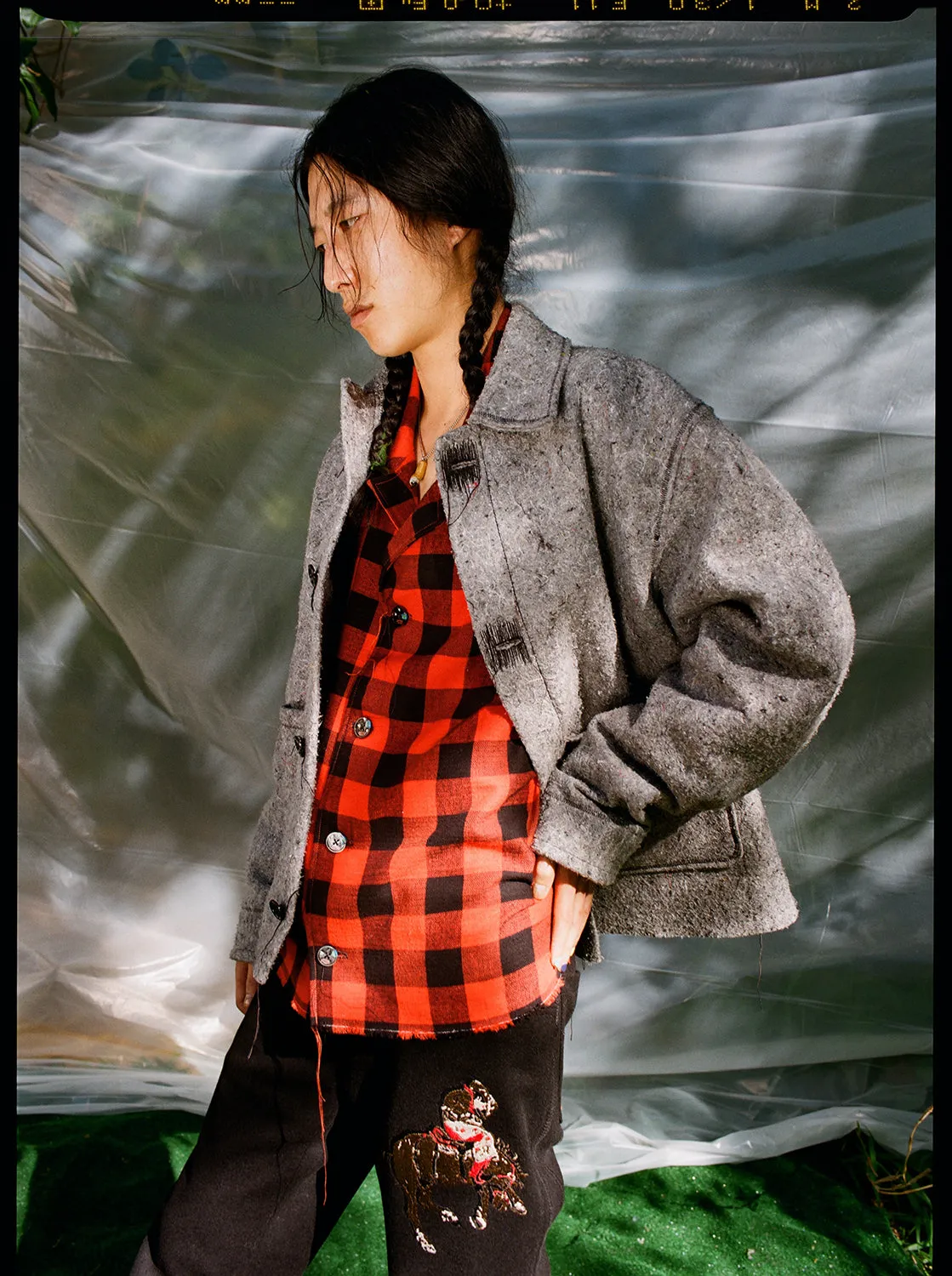 Grey Recycled Fiber Coat