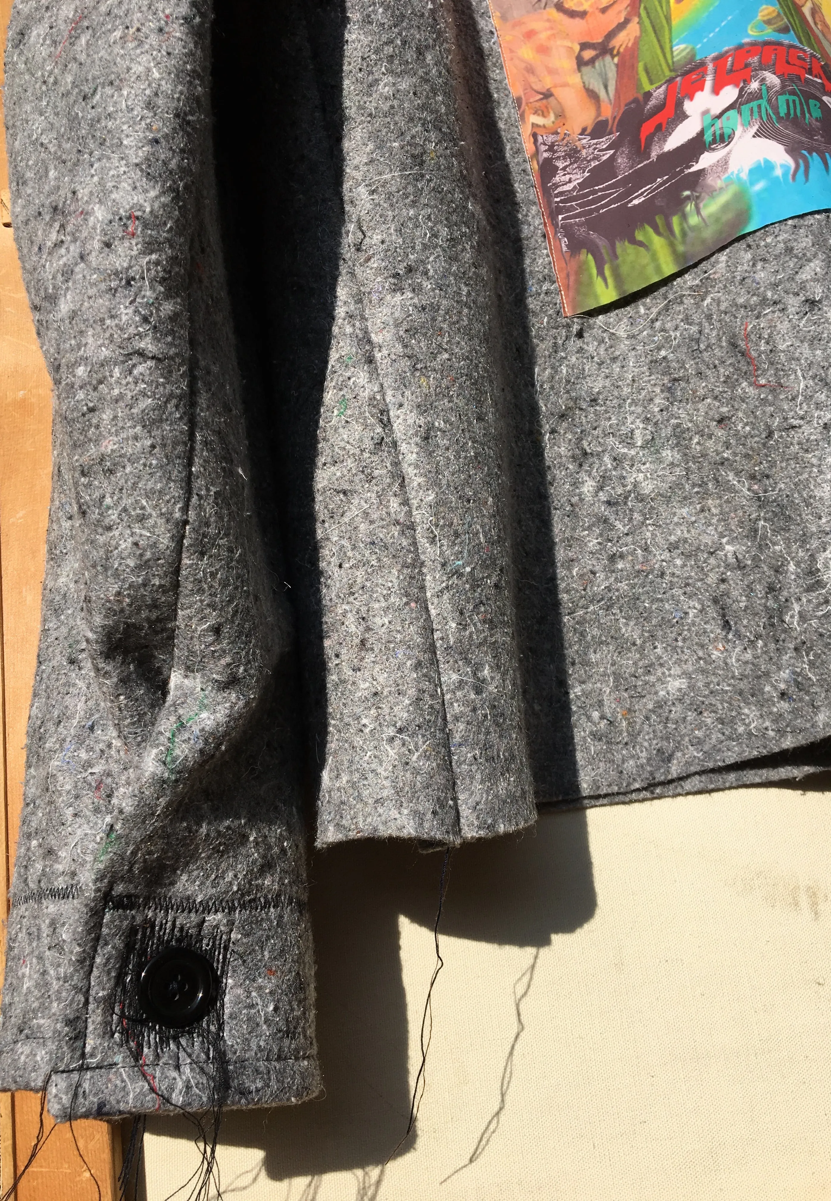 Grey Recycled Fiber Coat