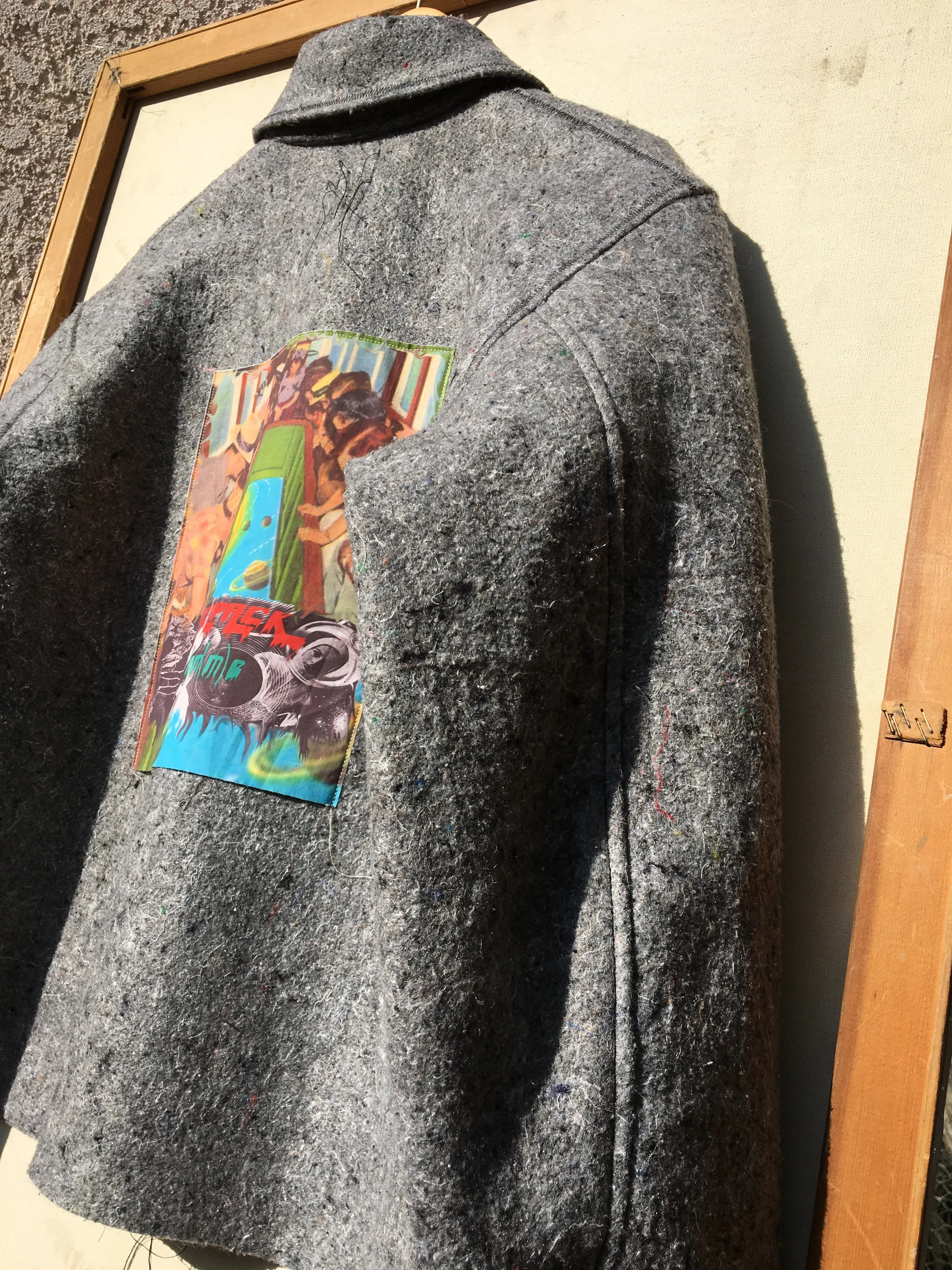 Grey Recycled Fiber Coat