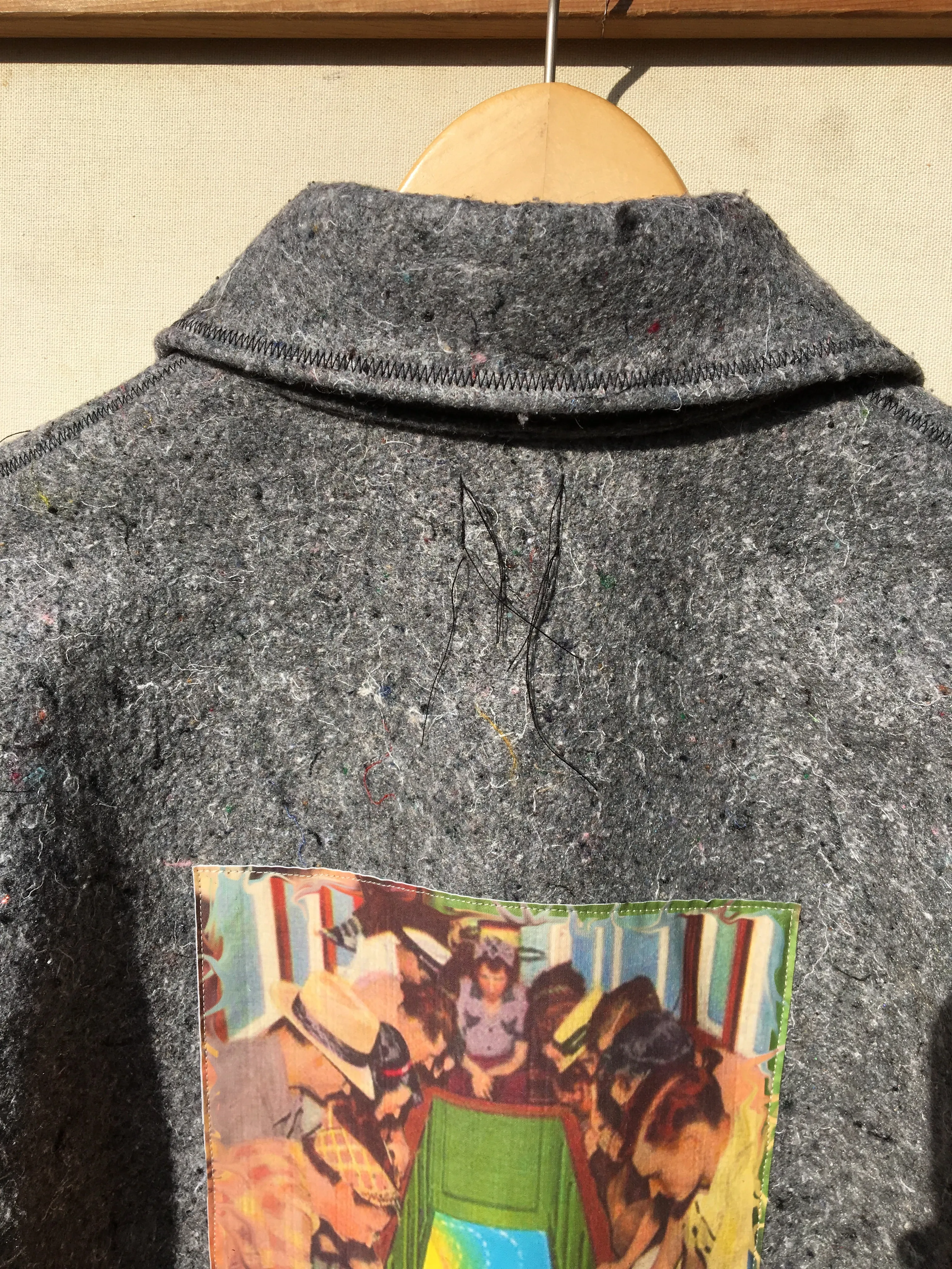 Grey Recycled Fiber Coat