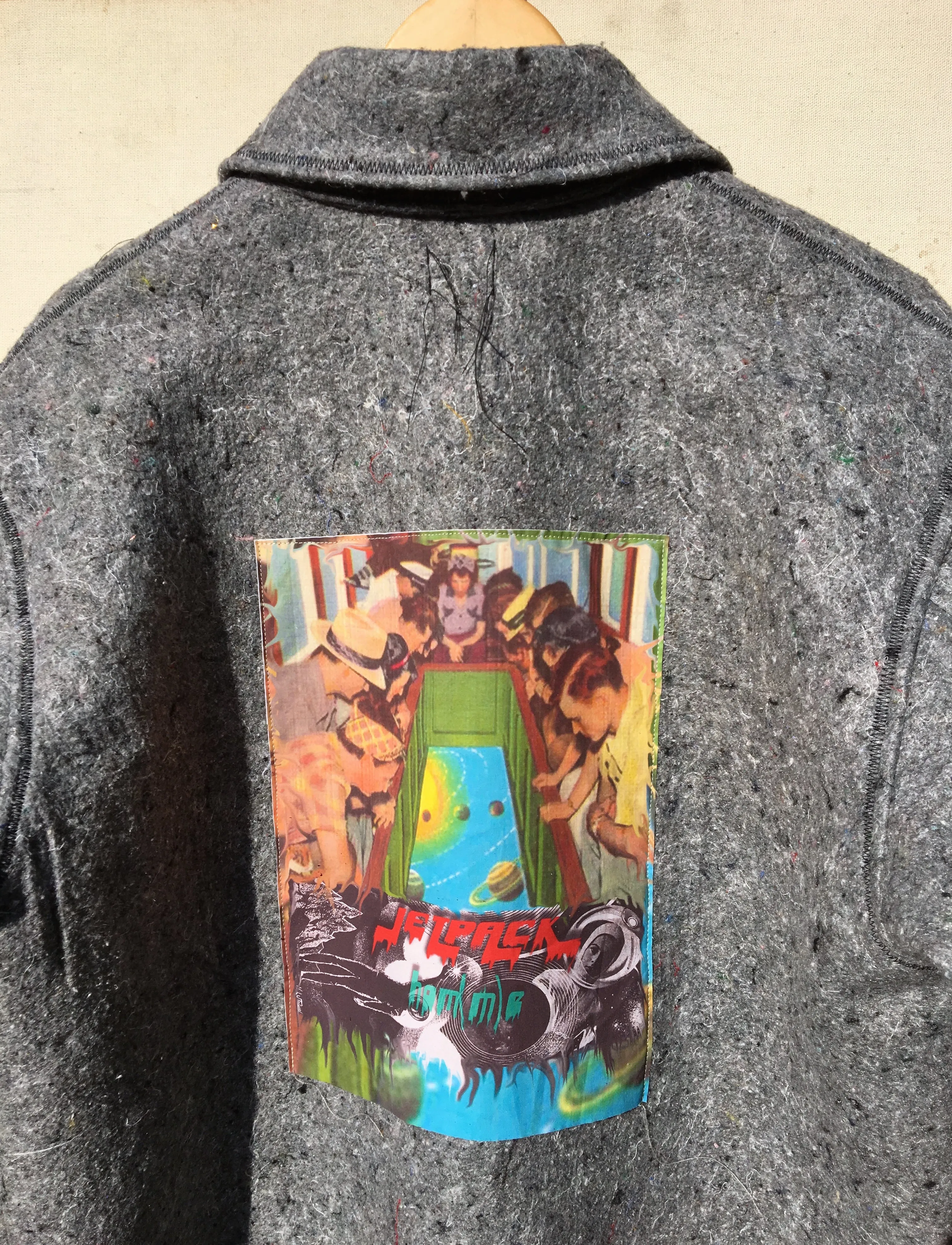Grey Recycled Fiber Coat
