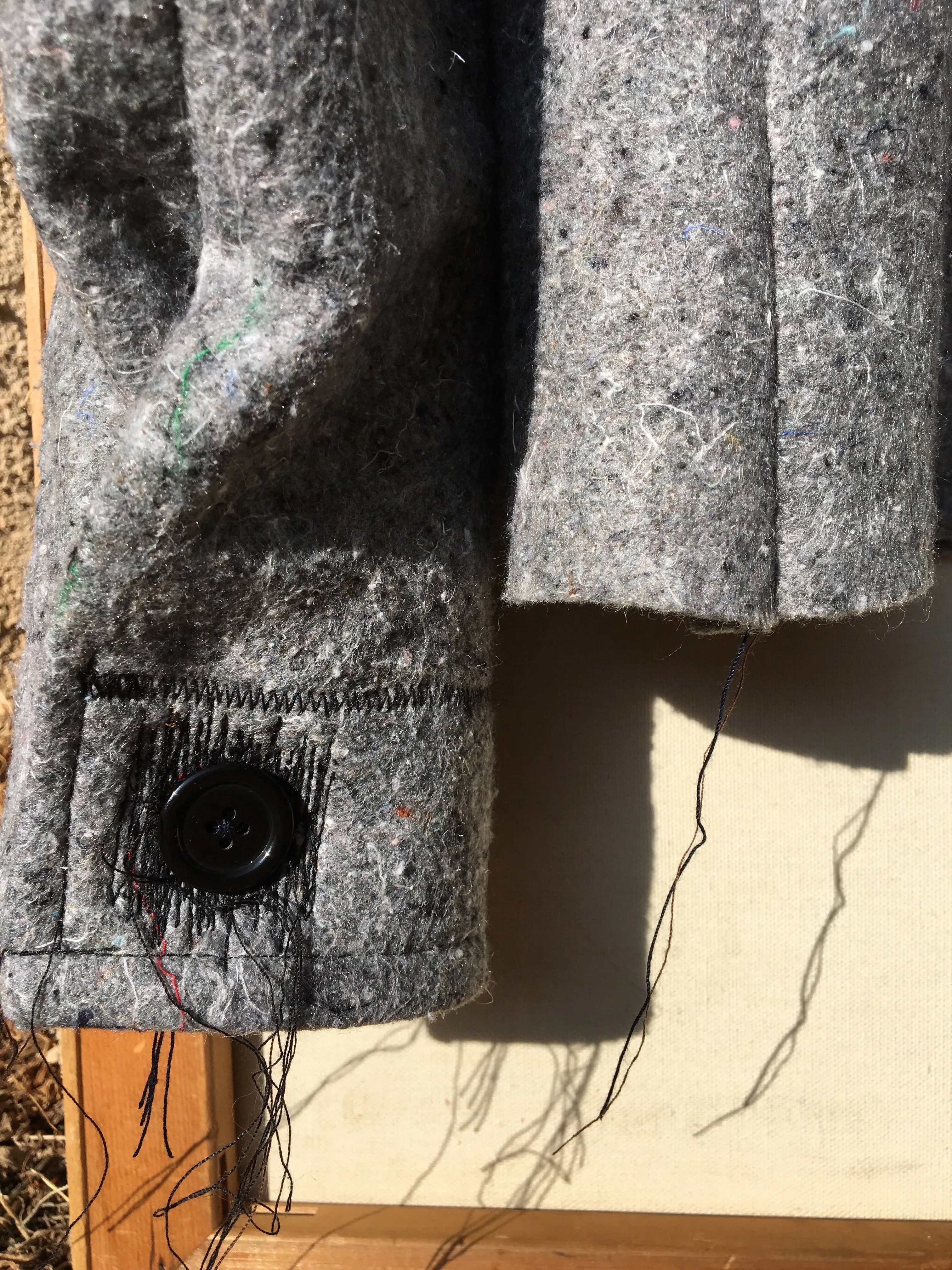 Grey Recycled Fiber Coat