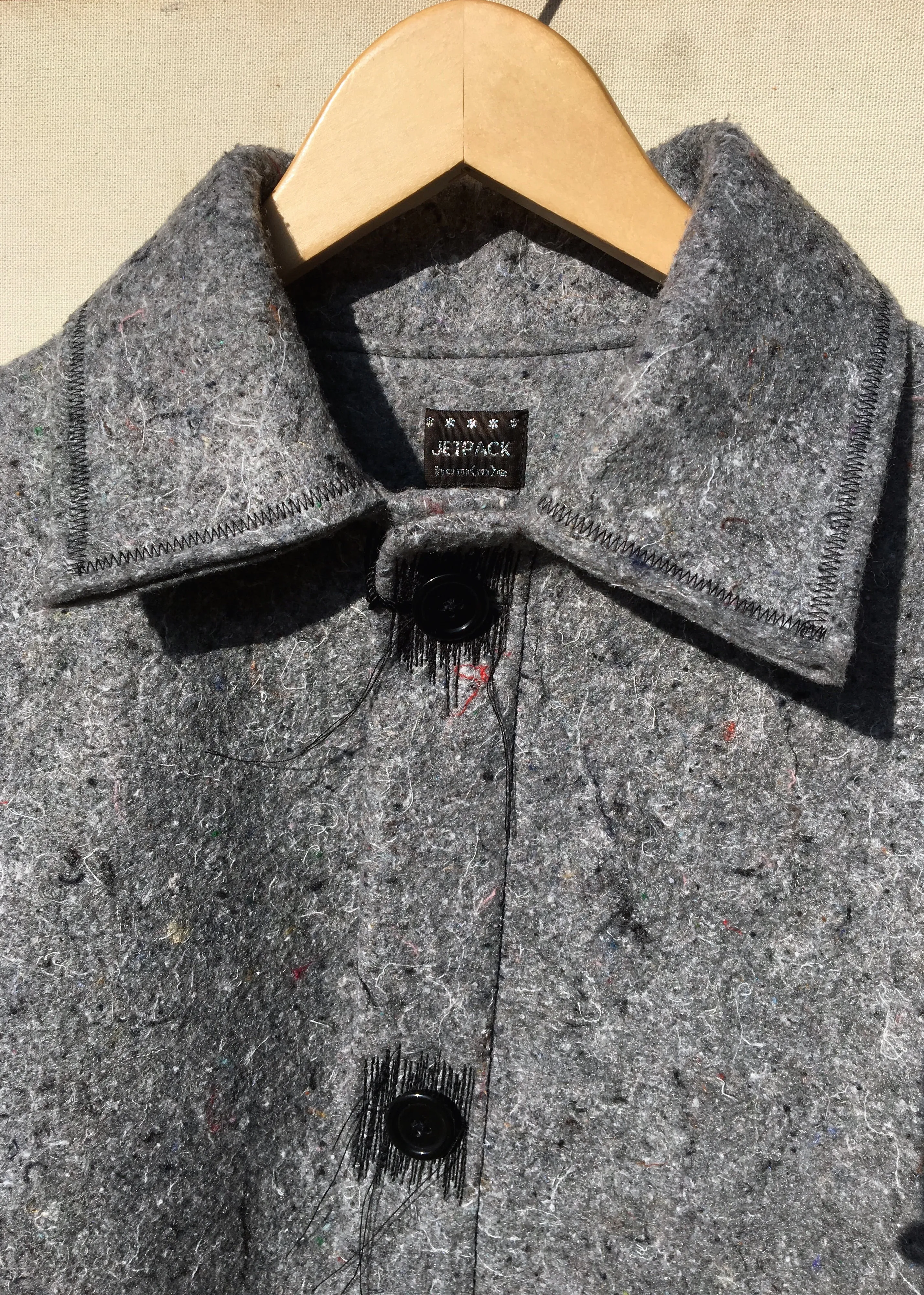 Grey Recycled Fiber Coat