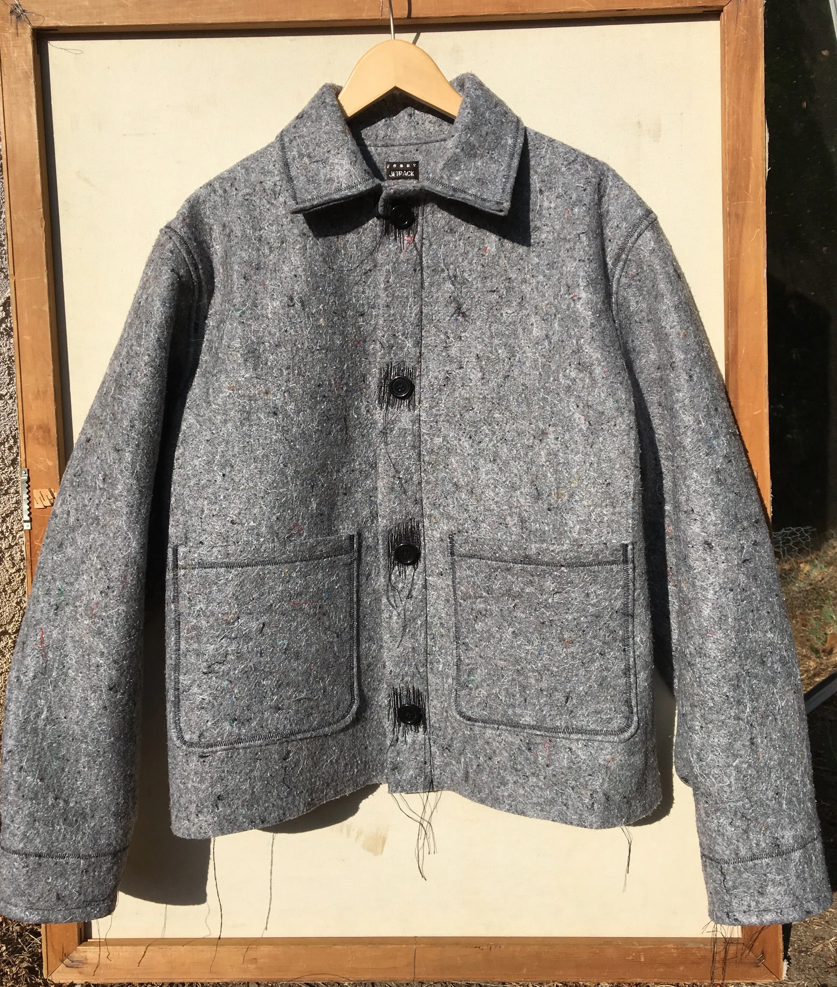 Grey Recycled Fiber Coat