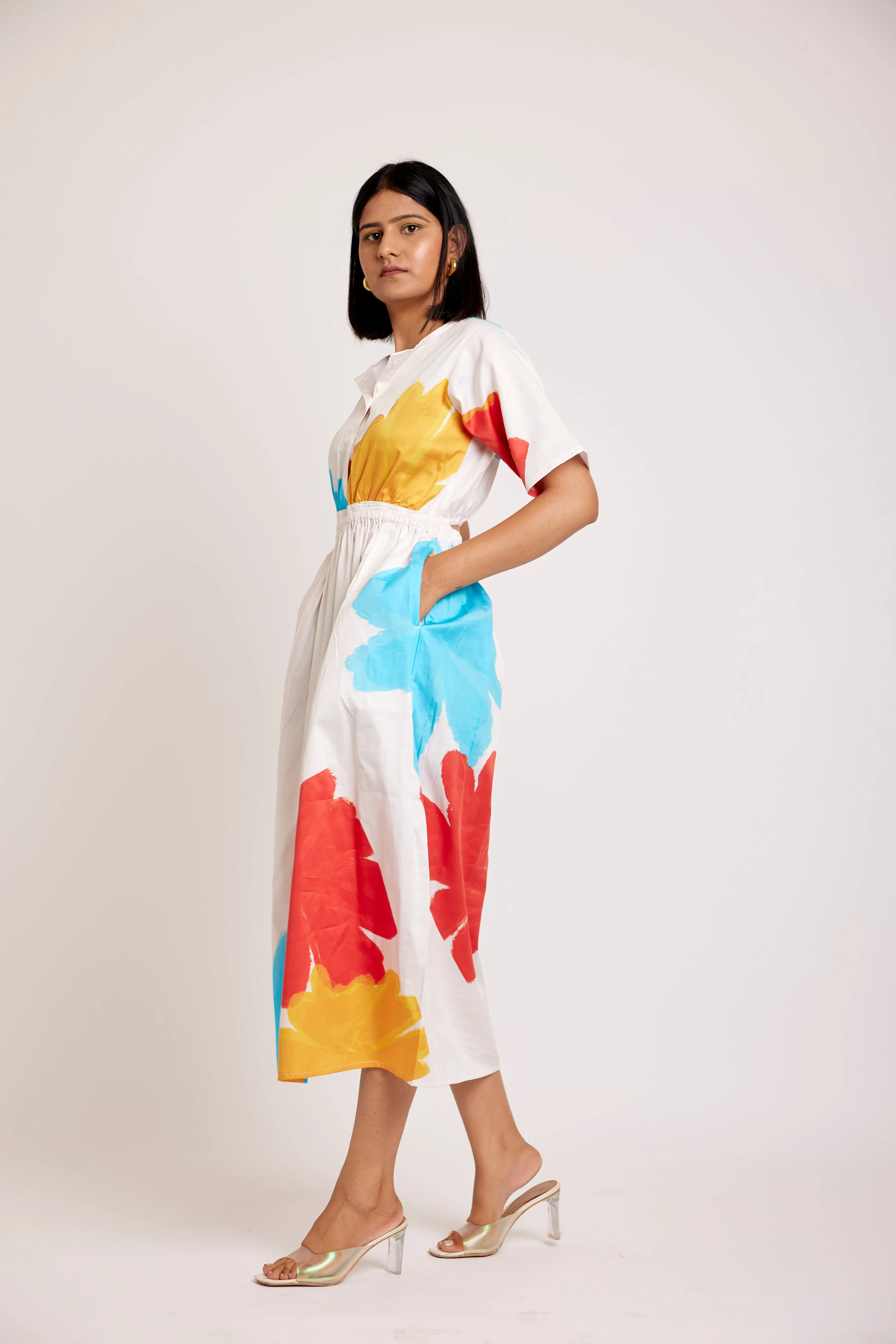 Iceland cut out midi dress