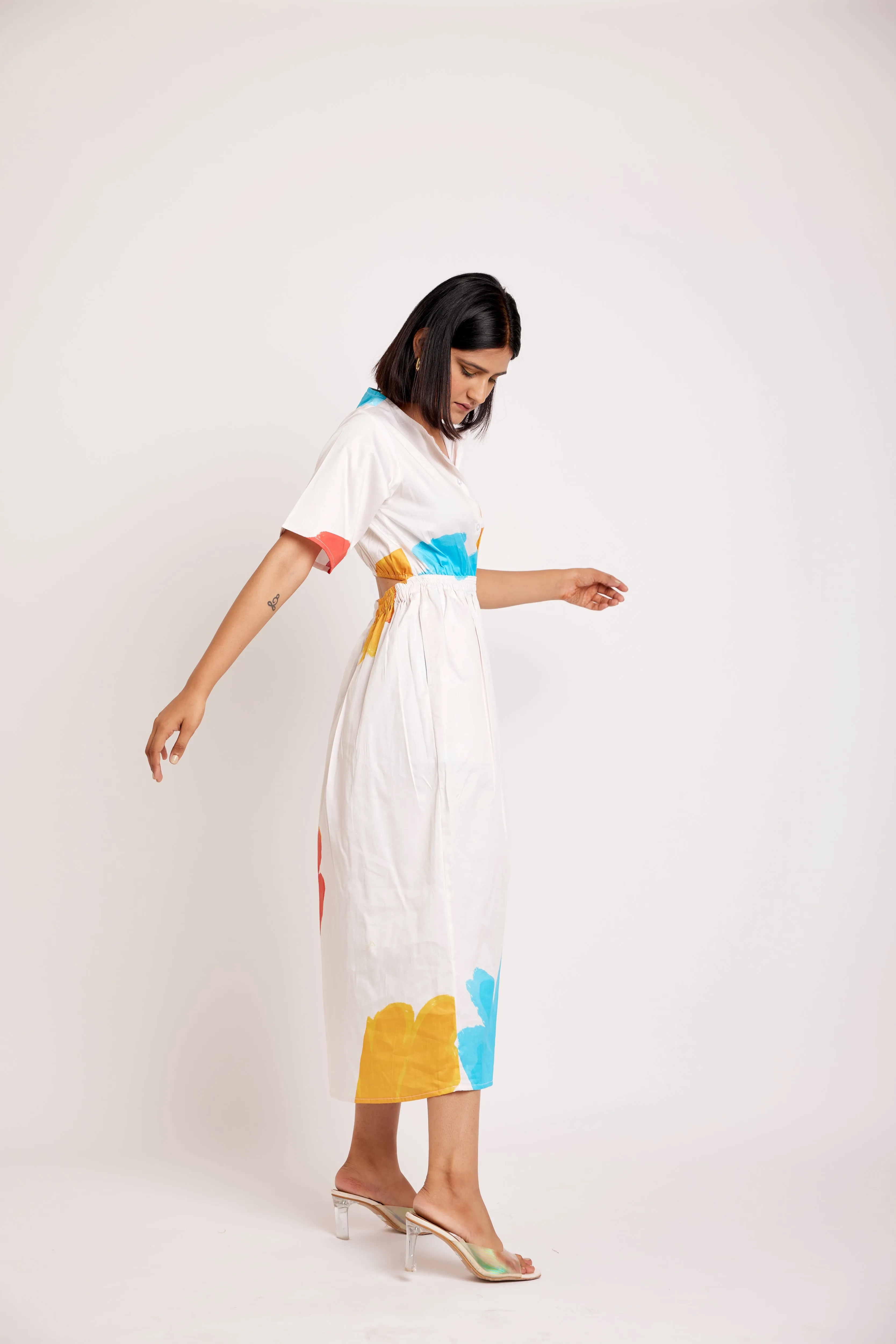 Iceland cut out midi dress