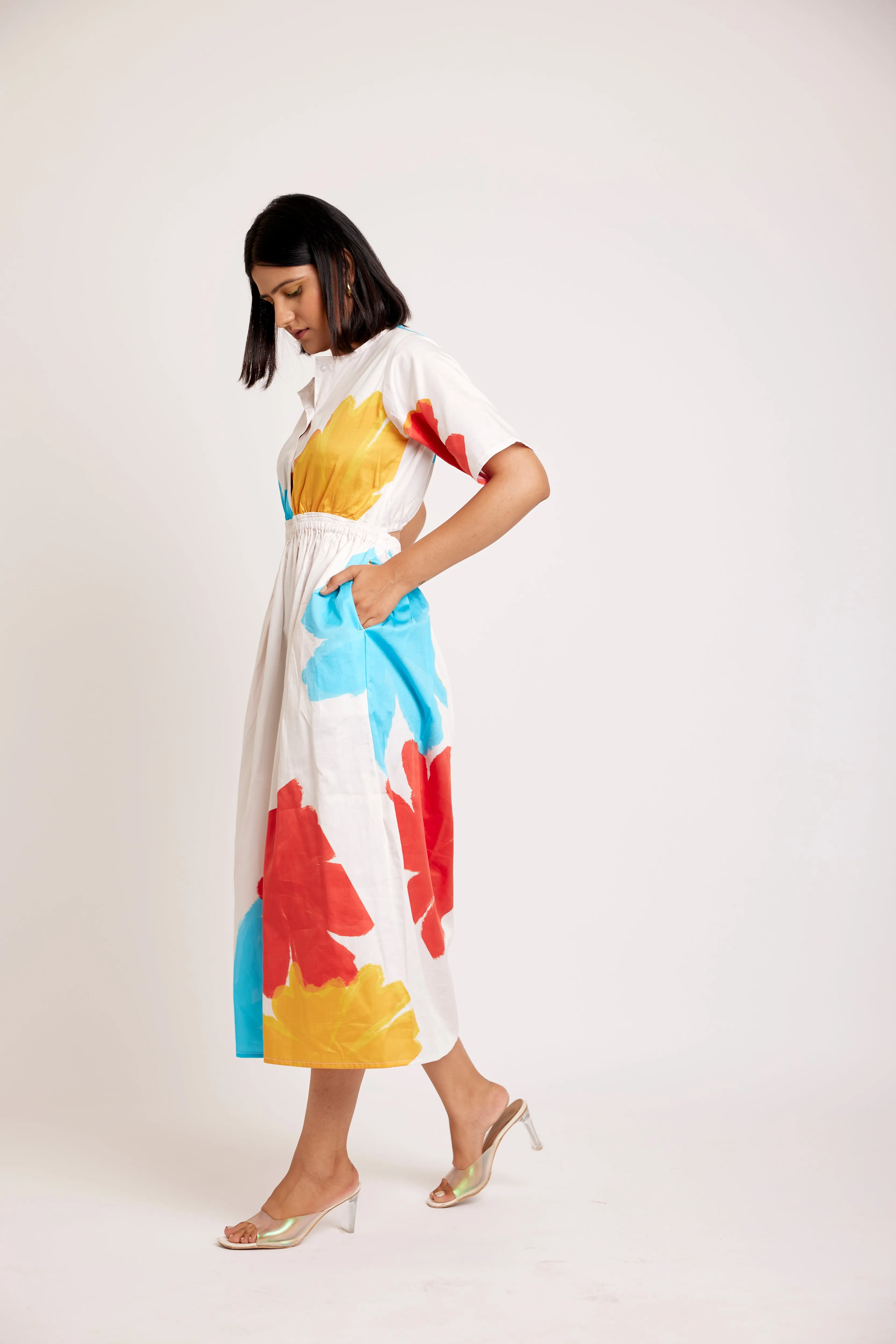 Iceland cut out midi dress
