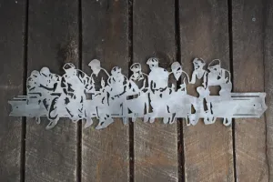 Ironworker's Lunch on a Beam - Vintage Ironworker Wall Art - Retro Union Decor