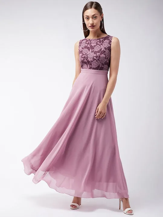 Lace Insert Maxi Dress For Women