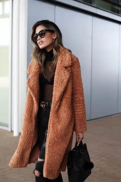 Max Mala Teddy Jas | Trendy warme lange jas voor vrouwen