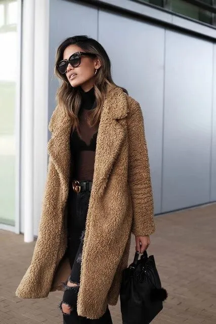 Max Mala Teddy Jas | Trendy warme lange jas voor vrouwen
