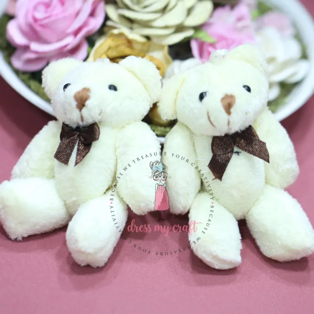 Mini Off White Plush Teddy Bear