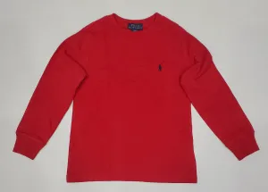 Nwt Kids Polo Ralph Lauren Red Small Pony  L/S Tee (8-20)