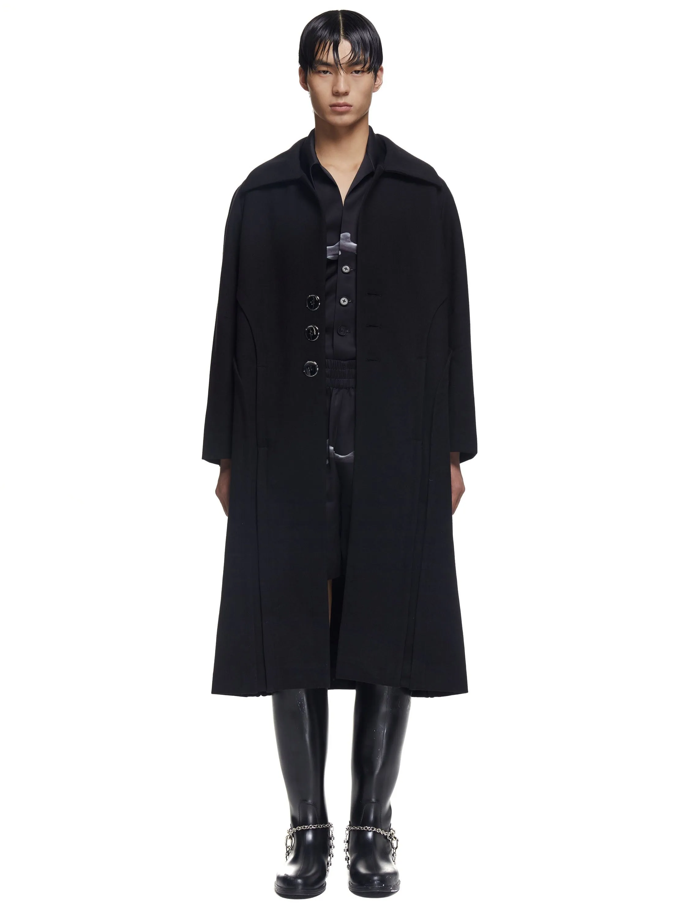 Paneled Wool Coat