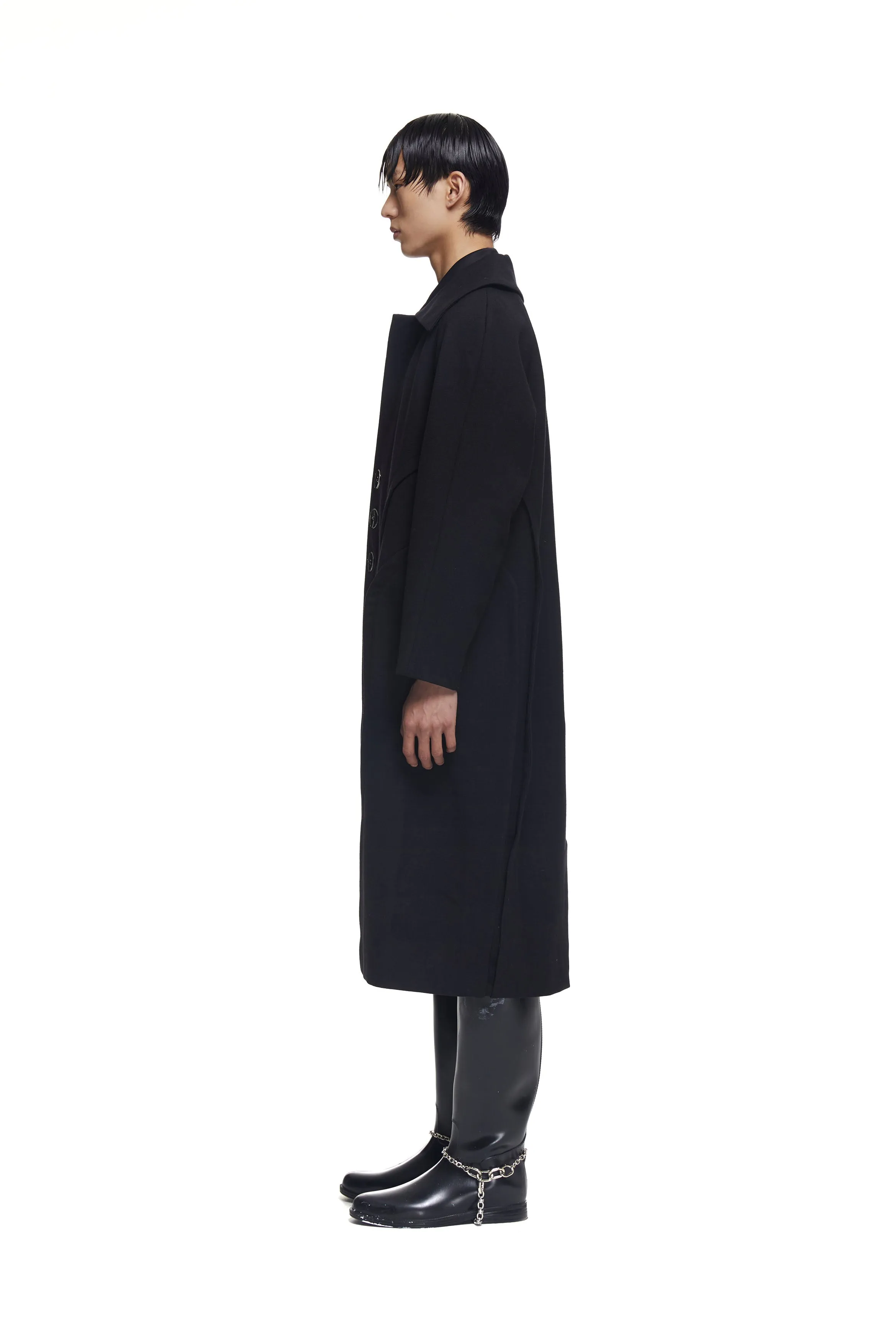 Paneled Wool Coat