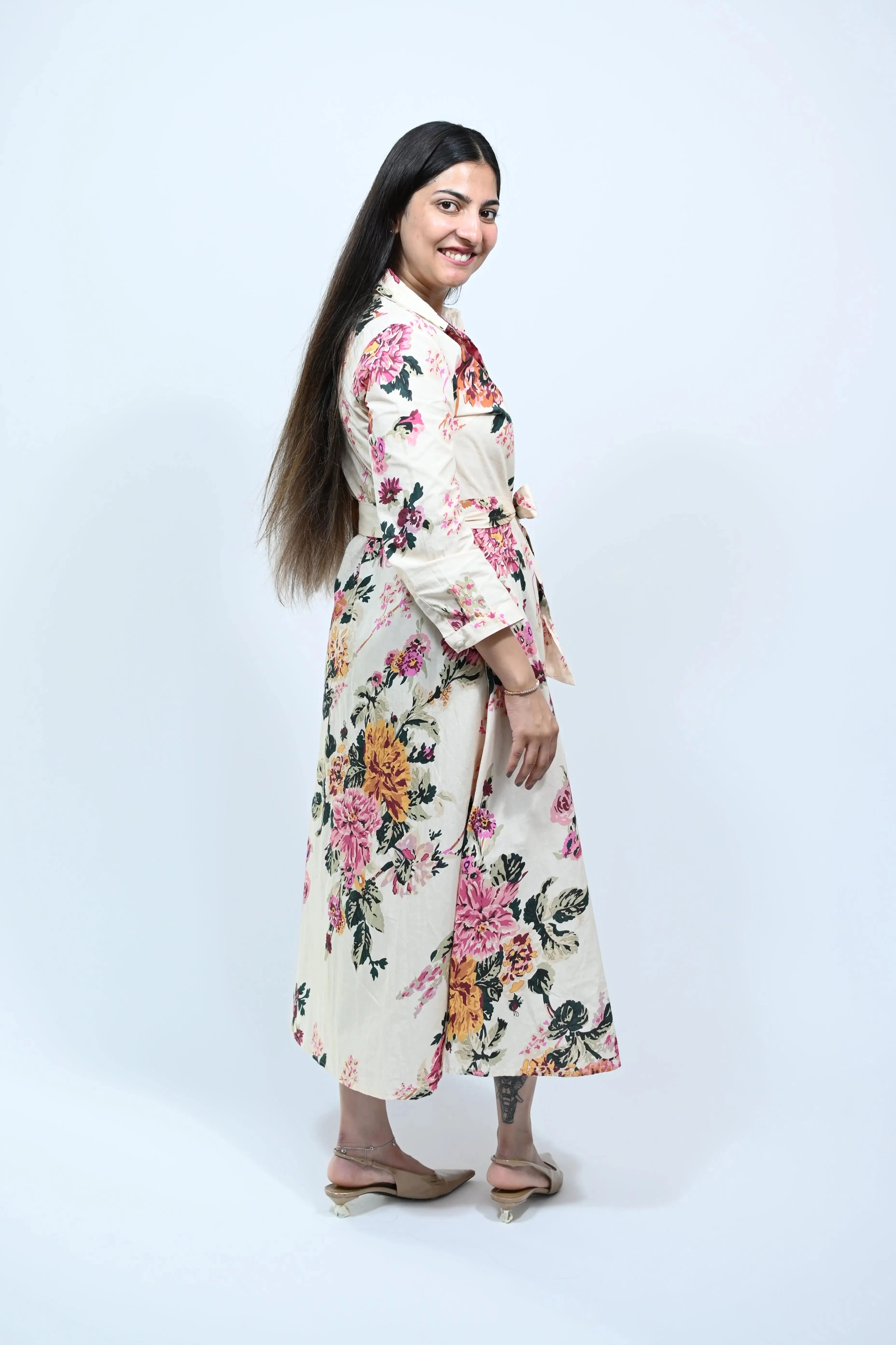 Printed floral dress