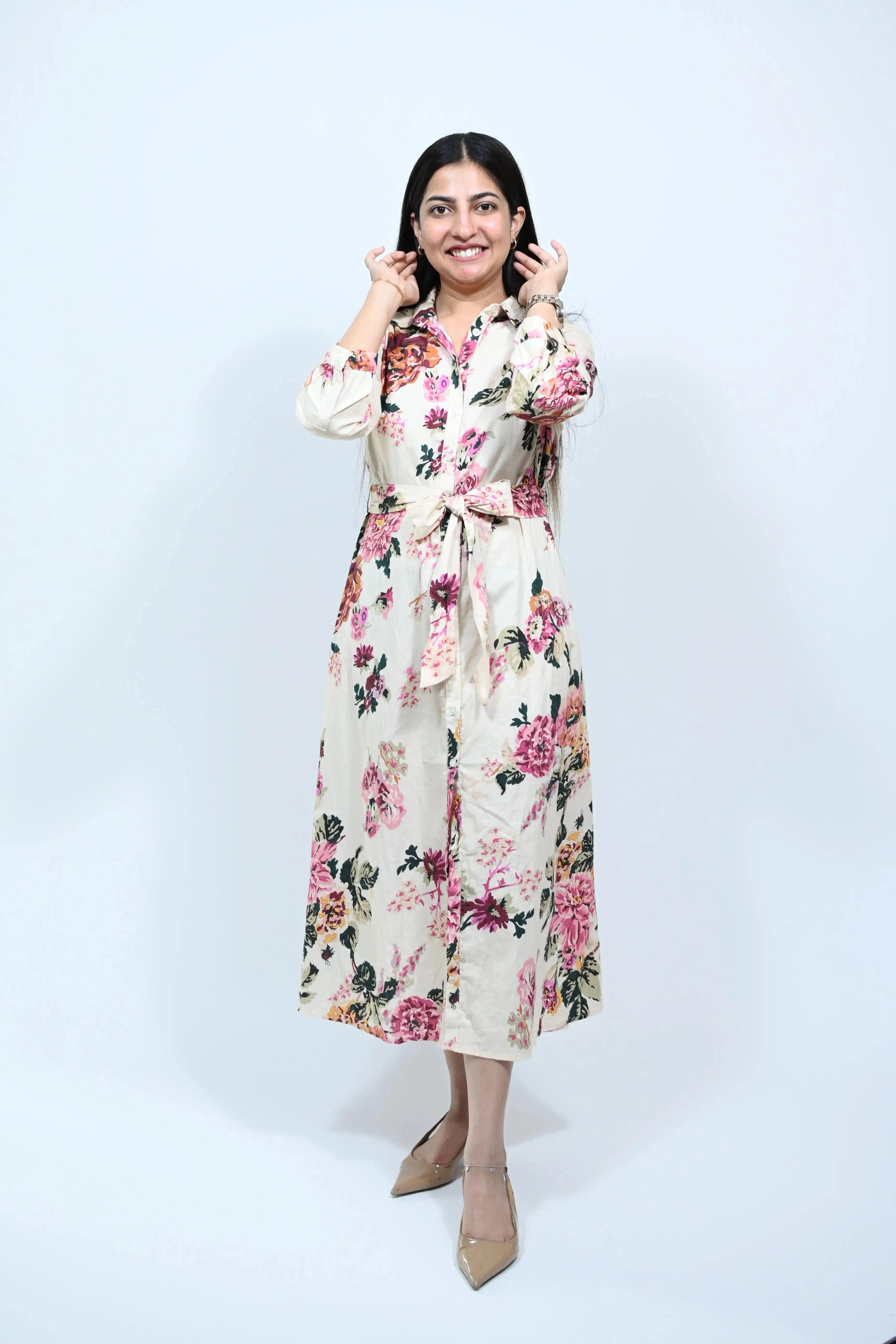 Printed floral dress