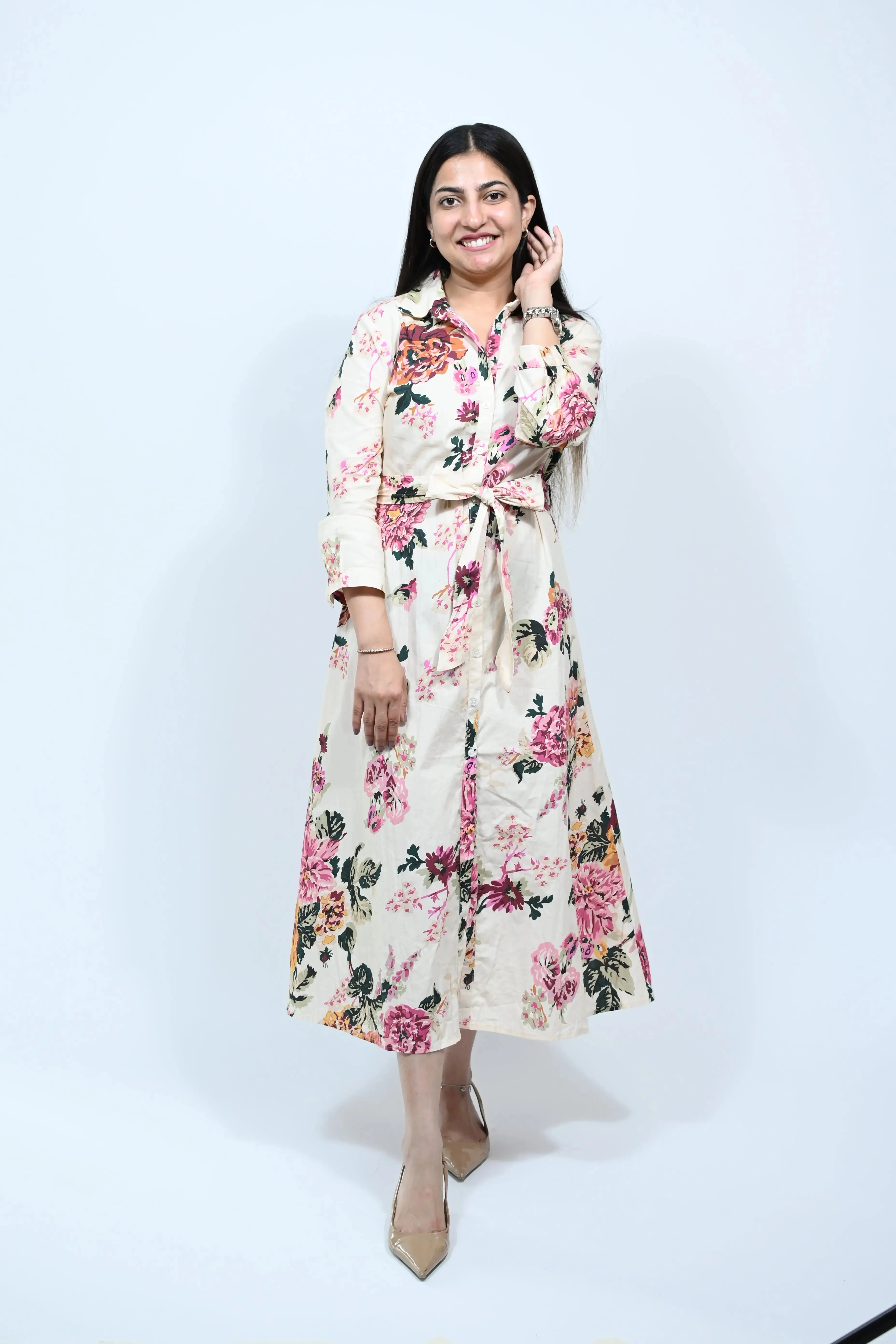 Printed floral dress