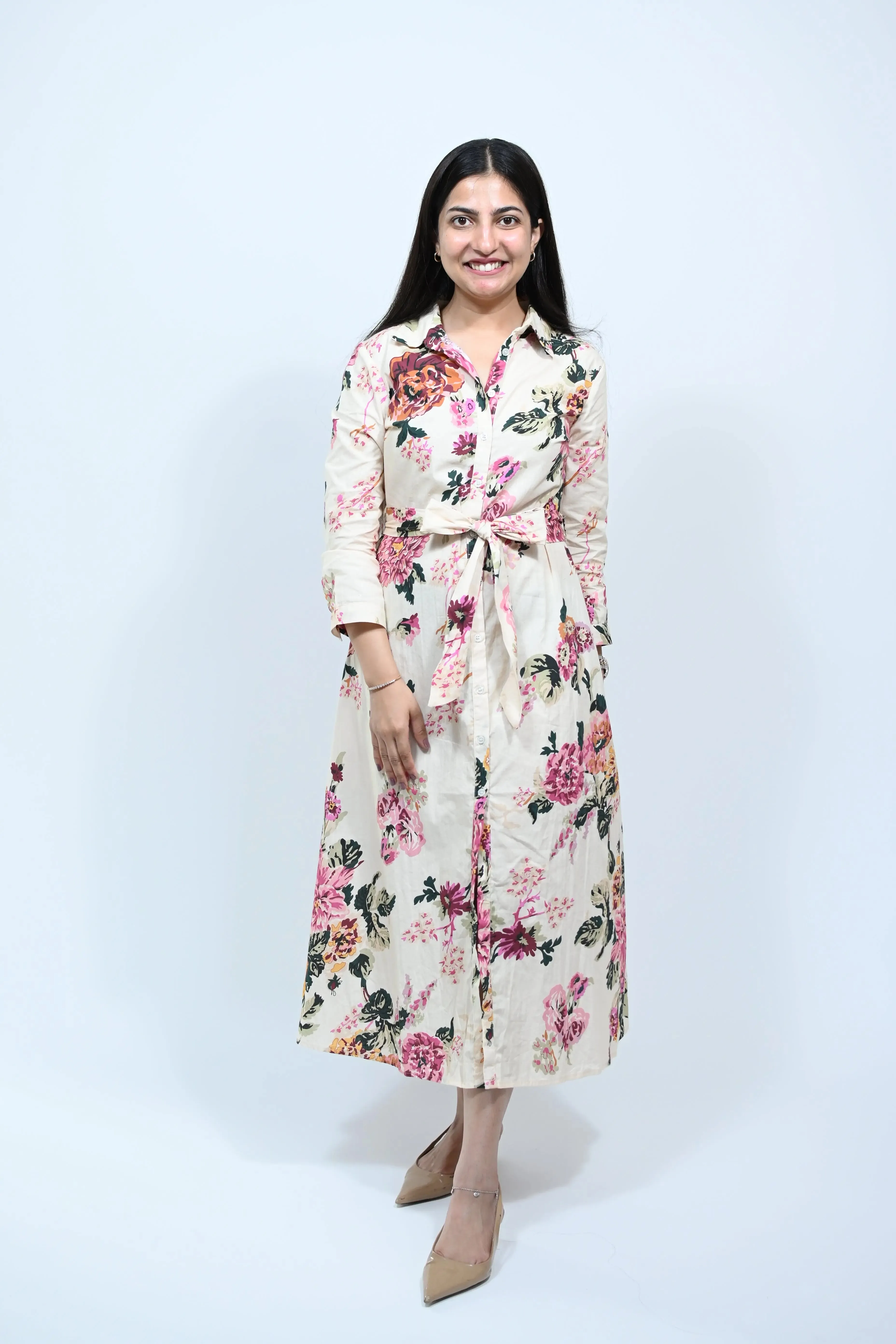Printed floral dress