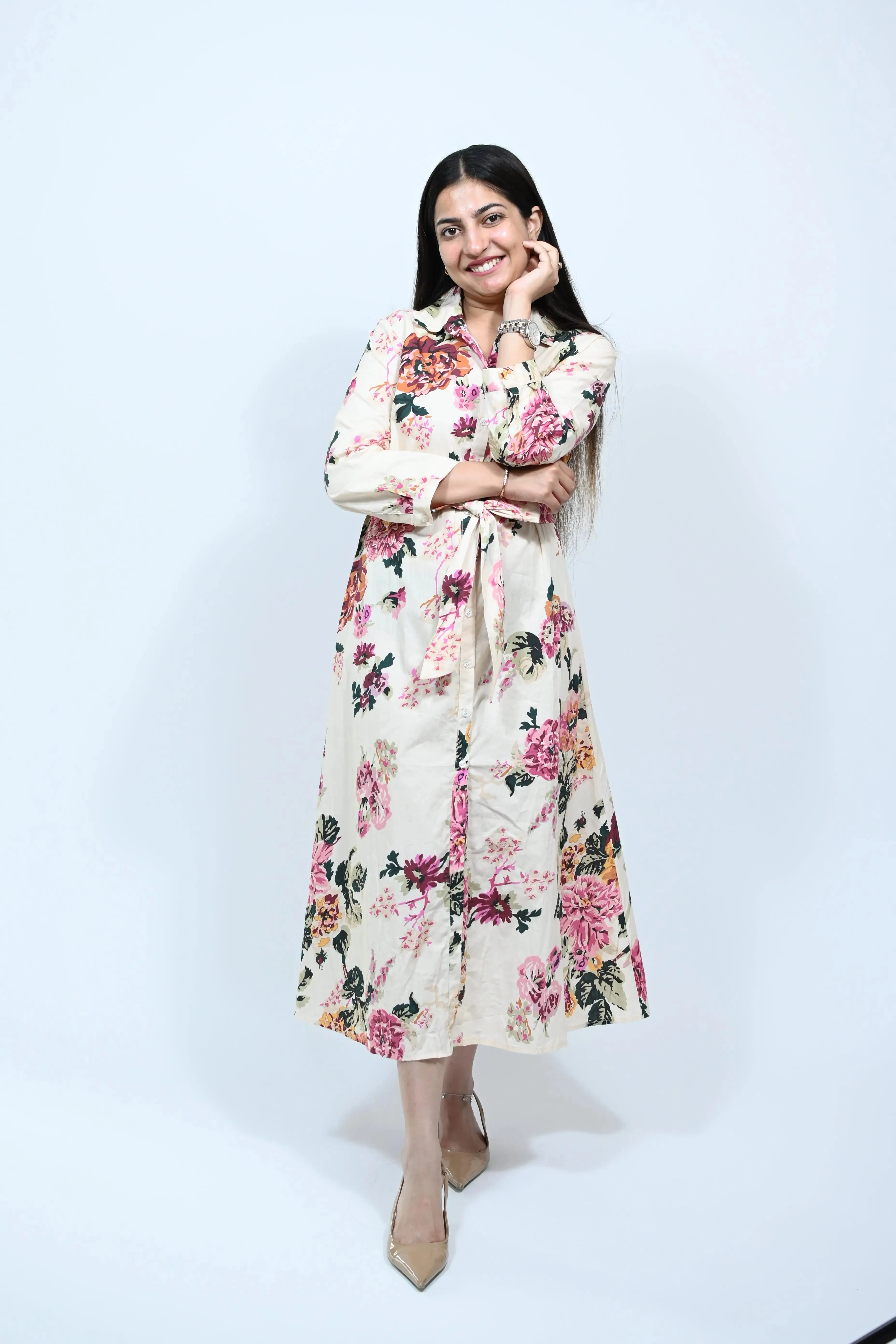 Printed floral dress