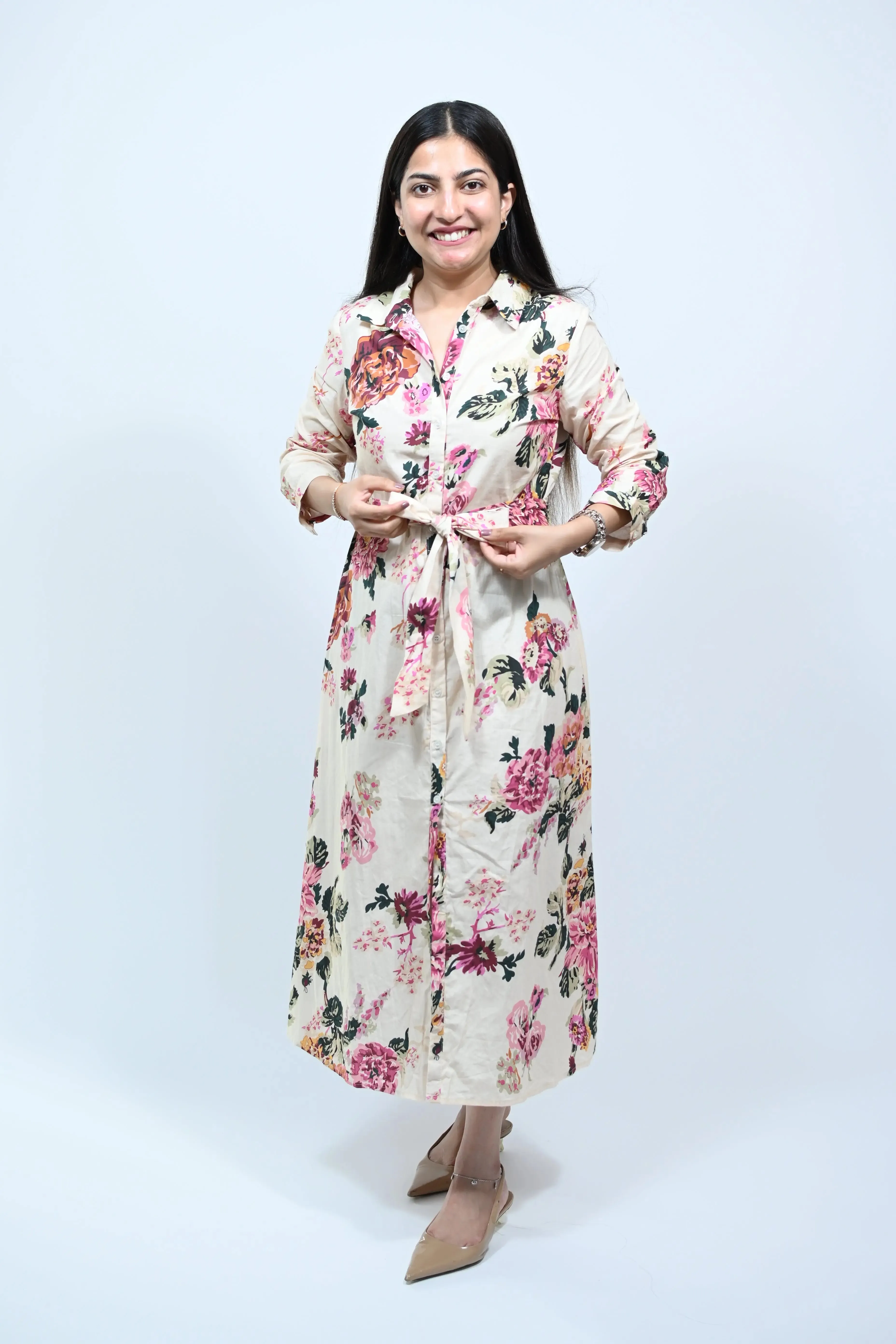 Printed floral dress