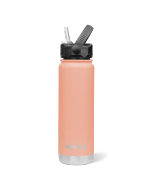 Project Pargo 750mL Insulated Bottle w/ Straw Lid - Coral Pink