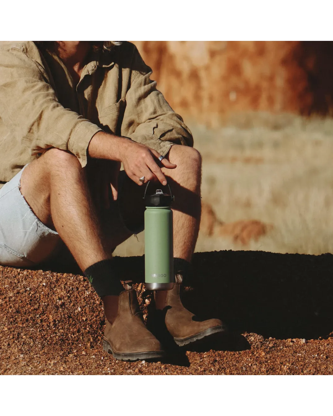 Project Pargo 750mL Insulated Bottle w/ Straw Lid - Eucalypt Green