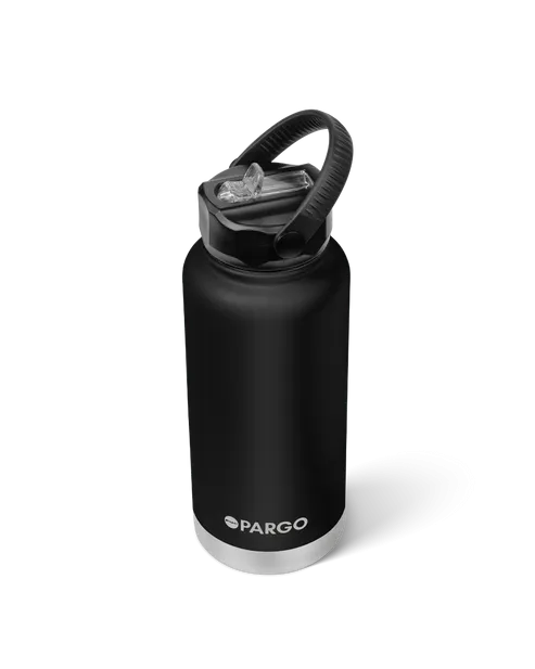 Project Pargo 950mL Insulated Bottle w/ Straw Lid - Midnight Black