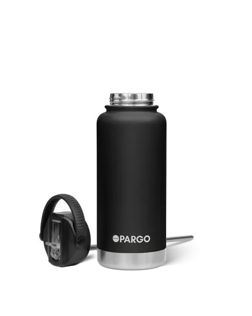 Project Pargo 950mL Insulated Bottle w/ Straw Lid - Midnight Black