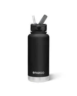 Project Pargo 950mL Insulated Bottle w/ Straw Lid - Midnight Black