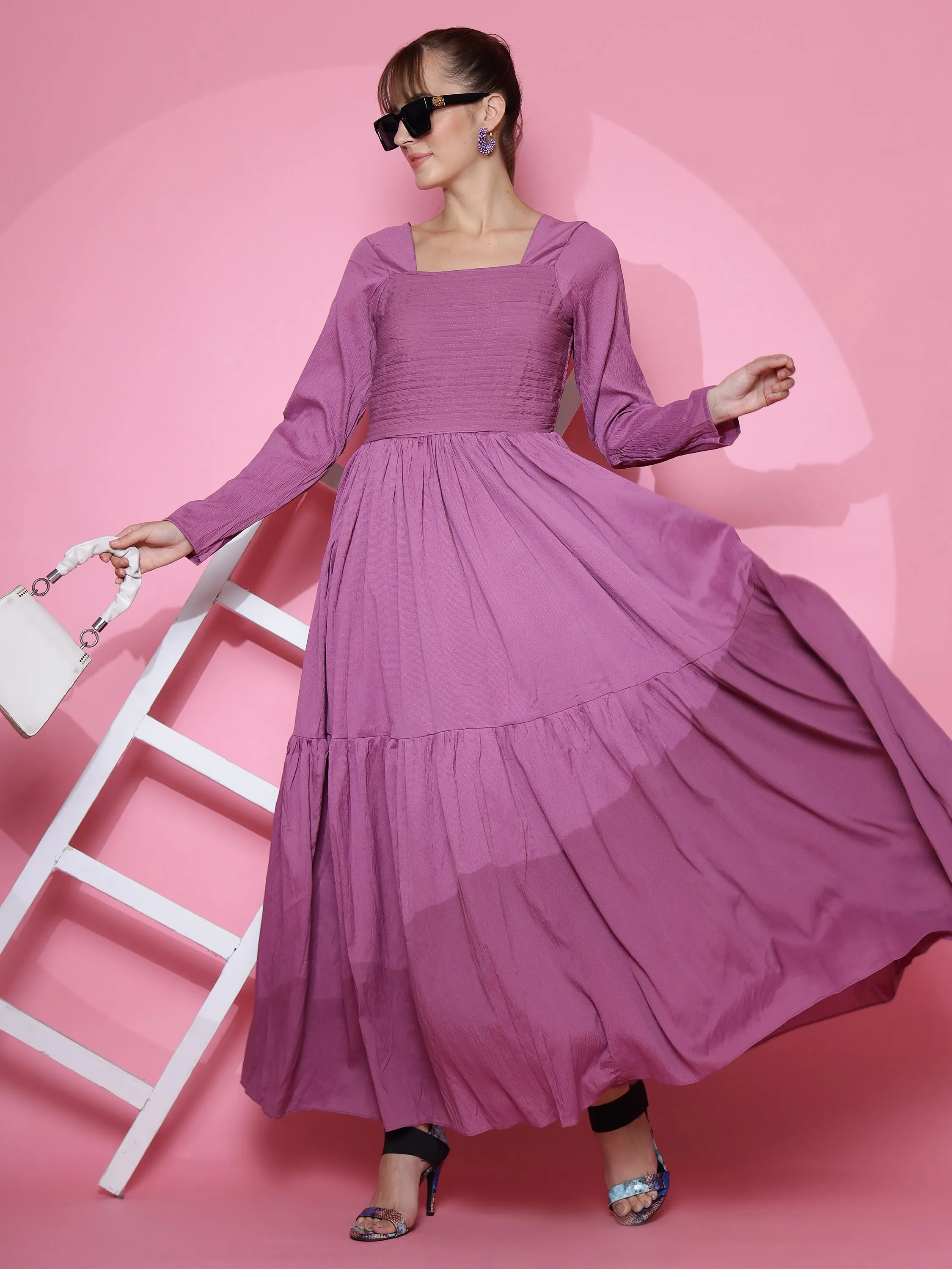 Purple Elegance Maxi Dress