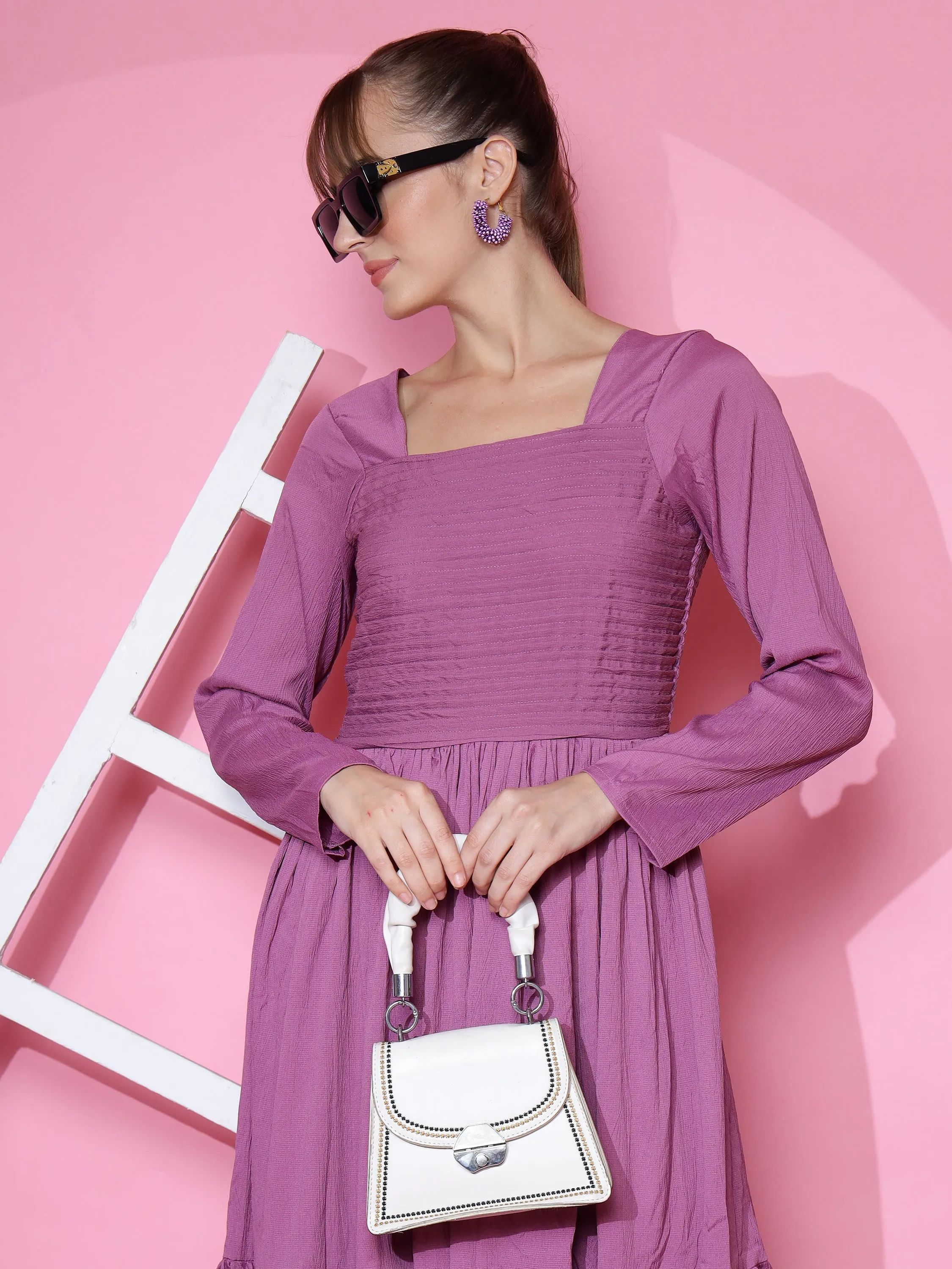 Purple Elegance Maxi Dress